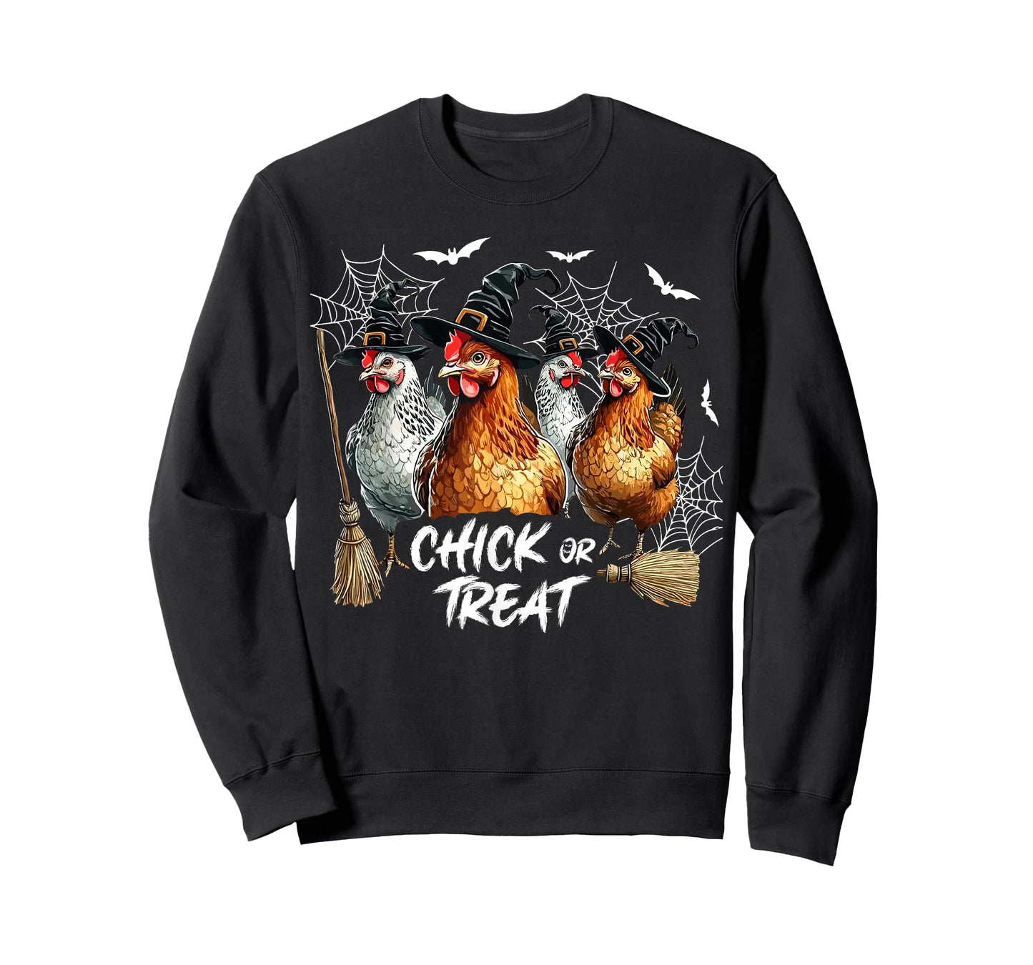 Horror Chickens Ghost Witchy Chick Or Treat Halloween T-Shirt