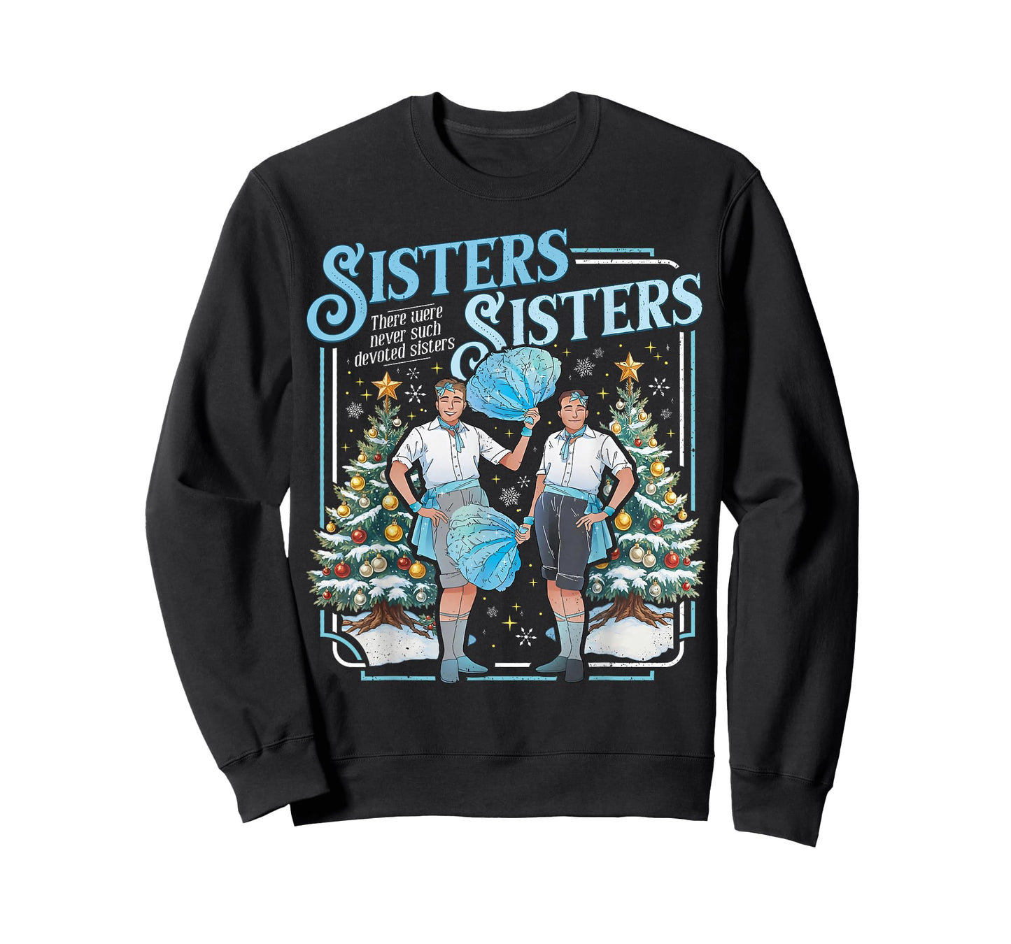Devoted Sisters White Xmas Merry Christmas Snowflake Holiday T-Shirt