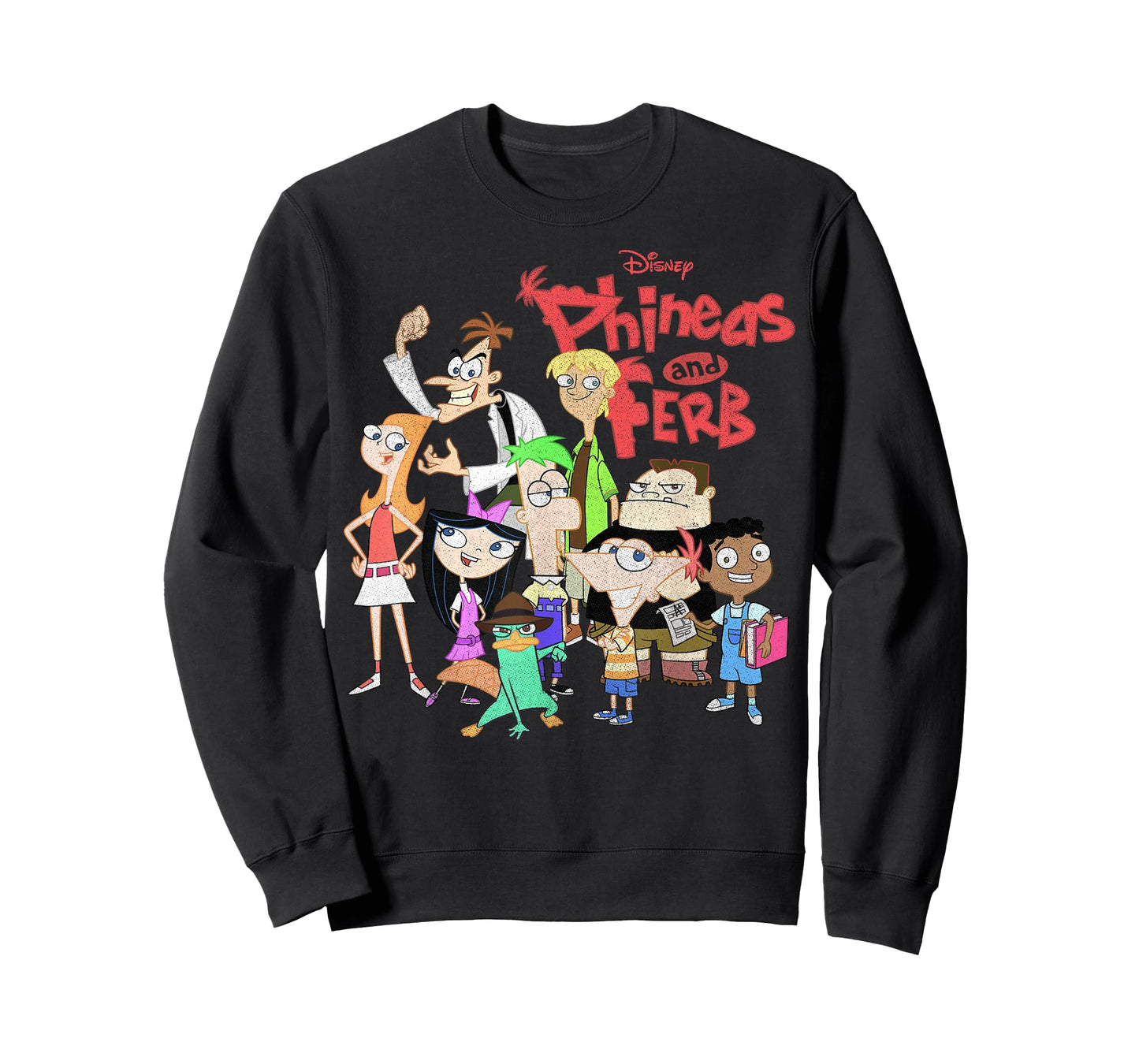 Disney Phineas and Ferb The Group Logo T-Shirt Small