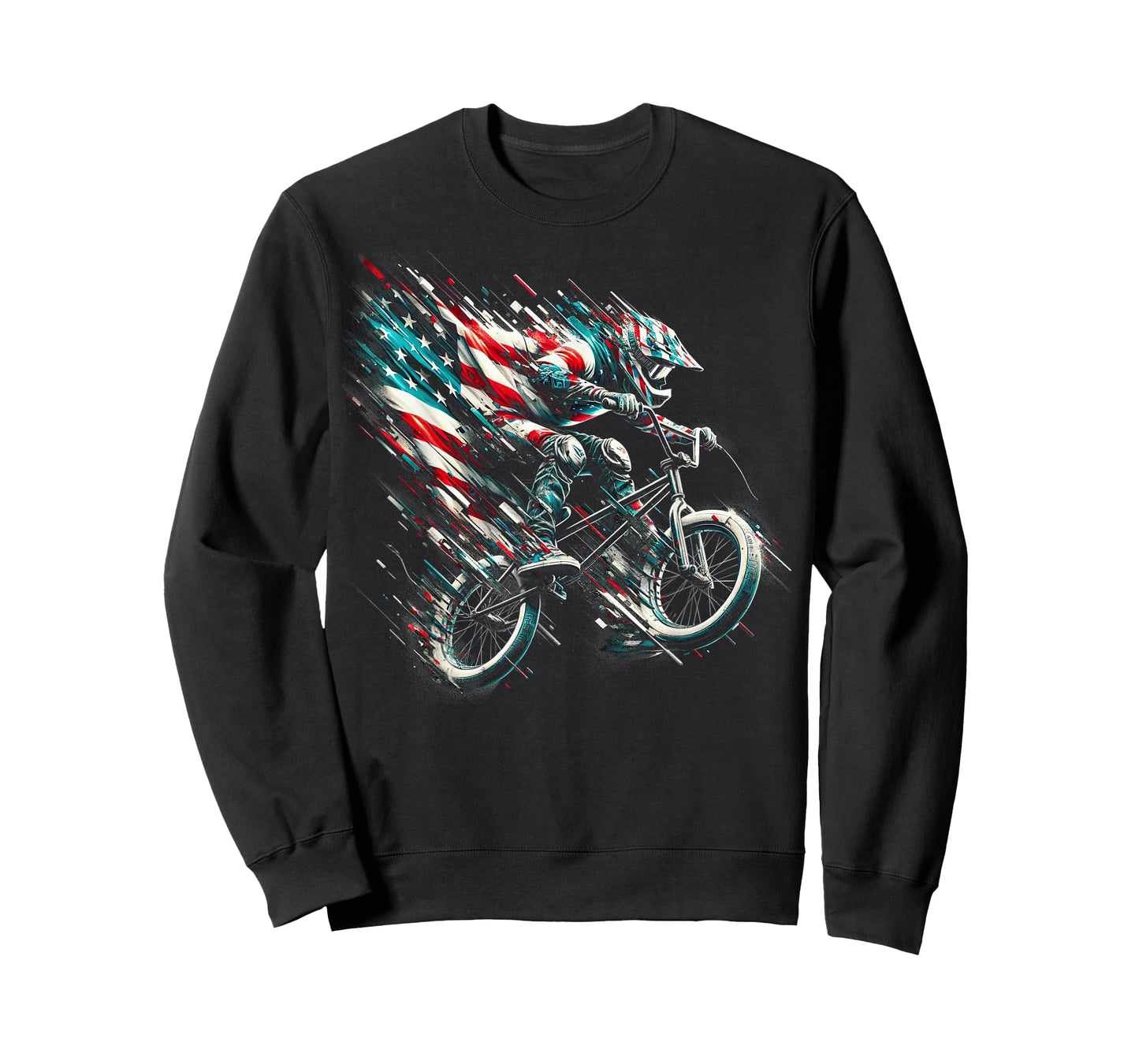 BMX American Flag USA - BMX Vintage Distressed BMX T-Shirt