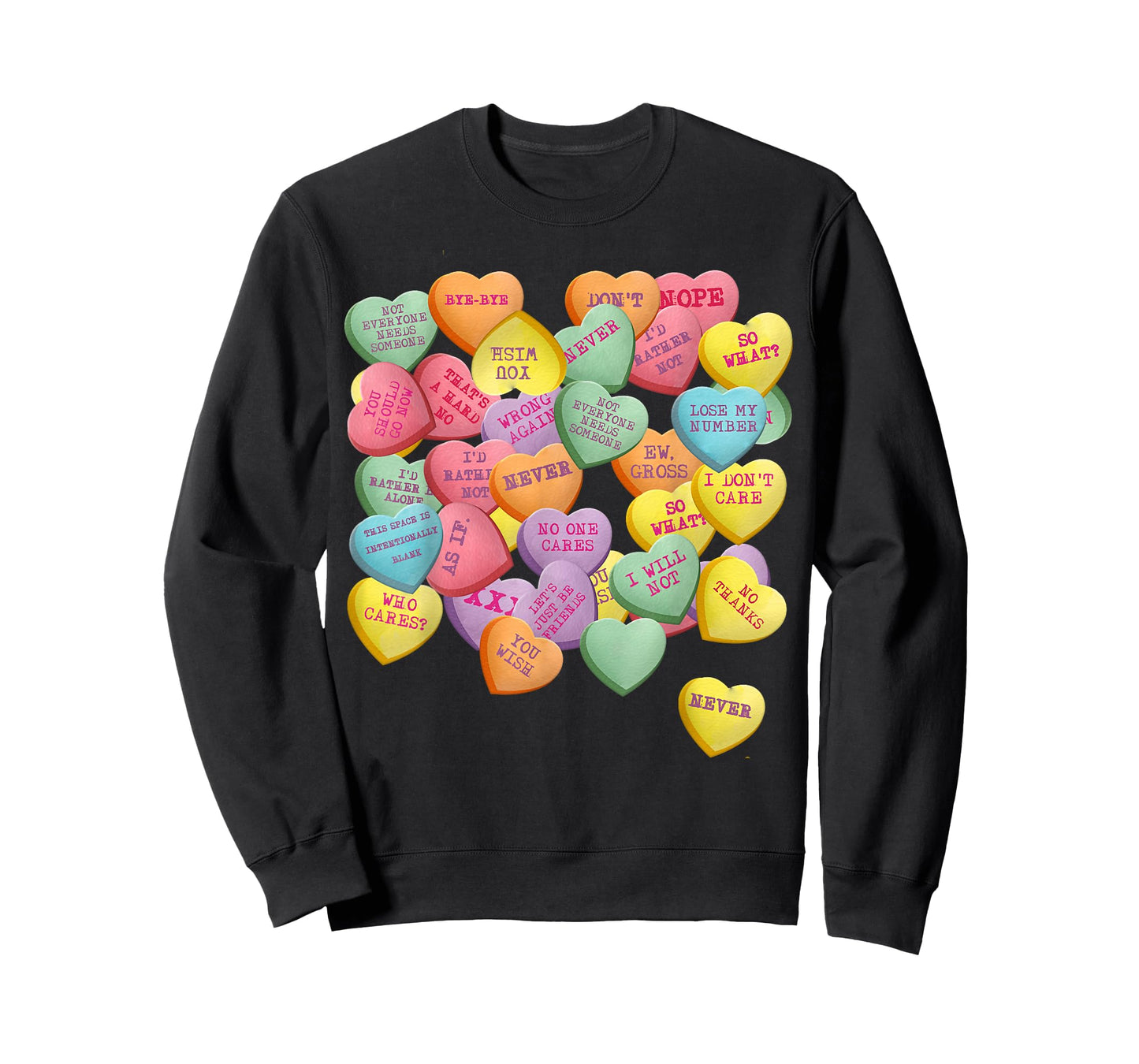 Vintage Candy Conversation Hearts for Anti Valentine's Day T-Shirt