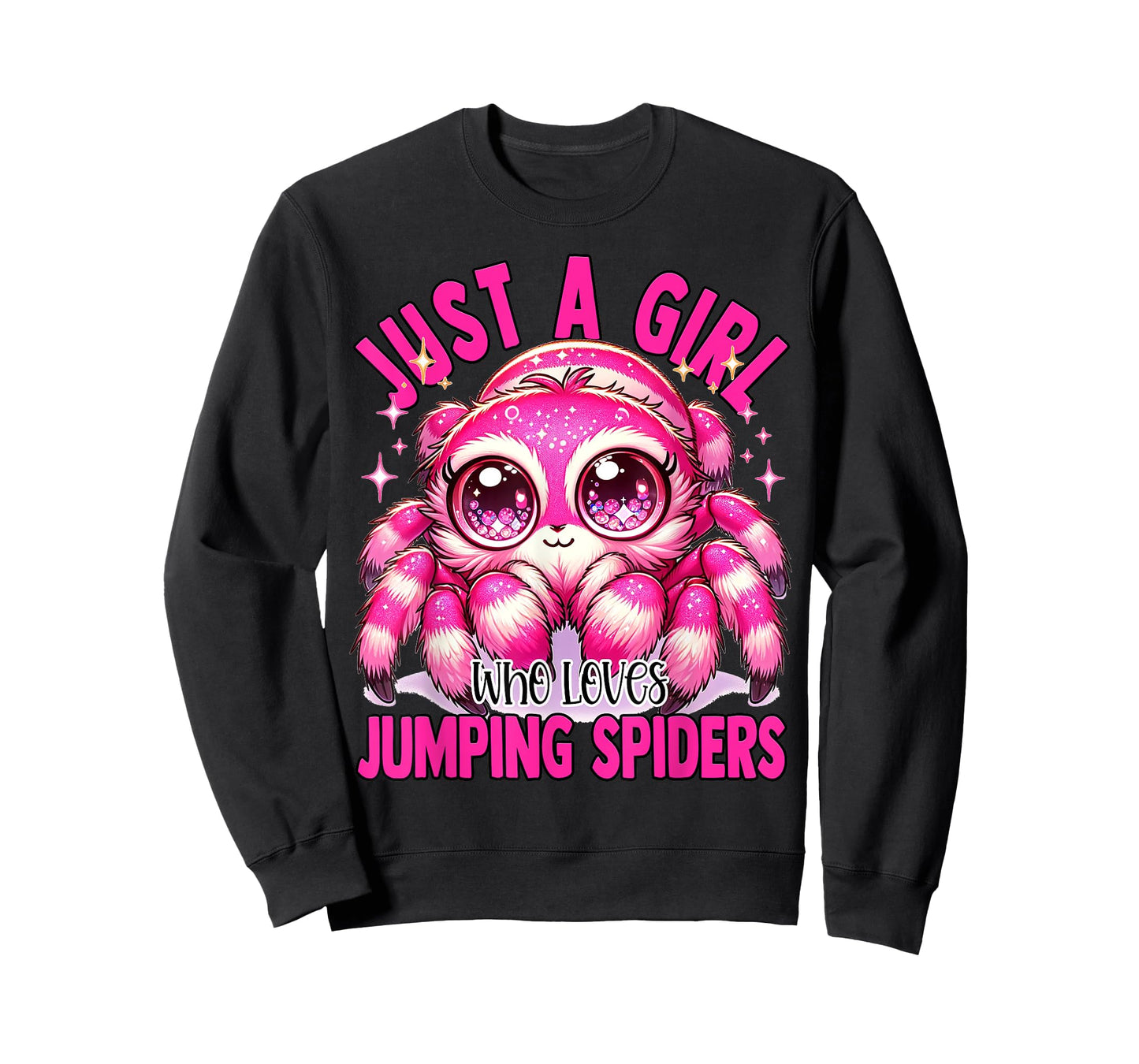 Just a Girl Who Loves Jumping Spiders Kids Pink Salticidae T-Shirt