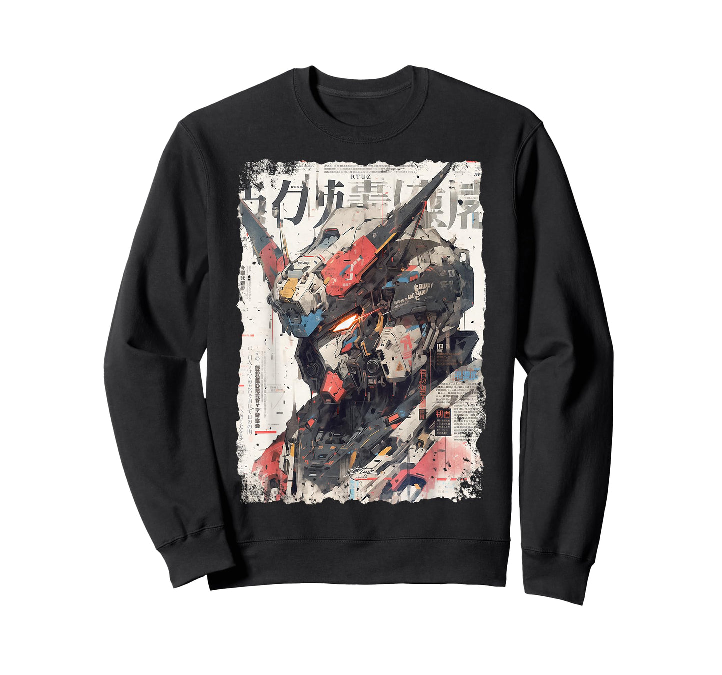 Cyberpunk Japanese cyborg futuristic robot T-Shirt, Small