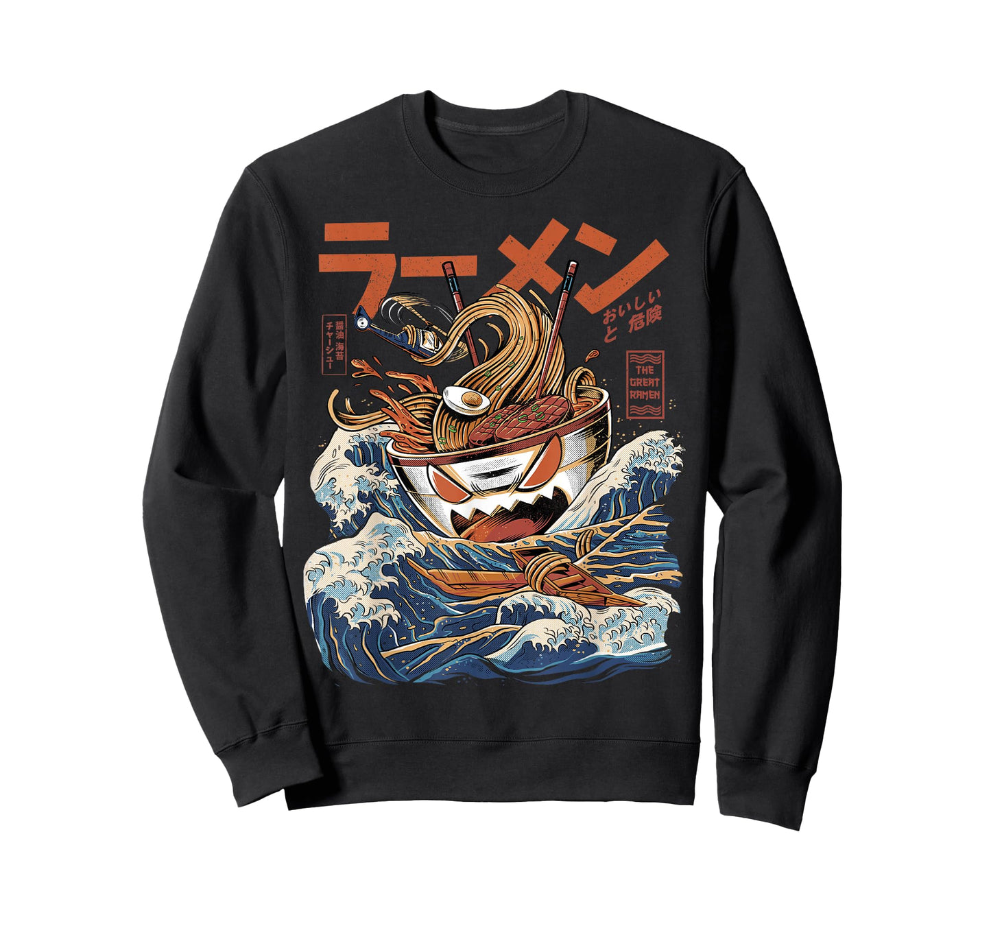 Great Ramen of Kanagawa Japanese Food Kaiju Kawaii Ramen T-Shirt