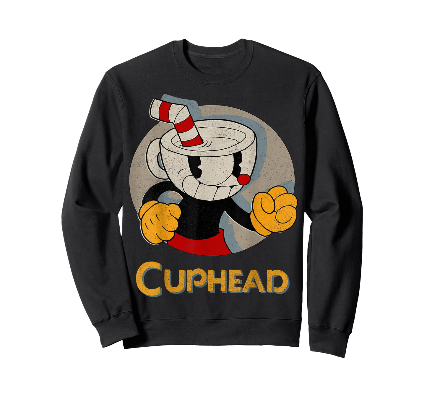 Cuphead Circle Shadow Profile Vintage T-Shirt
