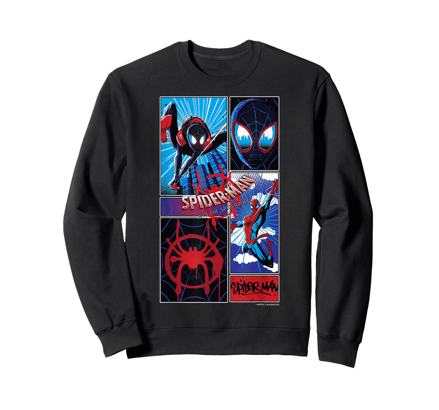 Marvel Spider-Man Spiderverse Miles & Peter Graphic T-Shirt T-Shirt Small