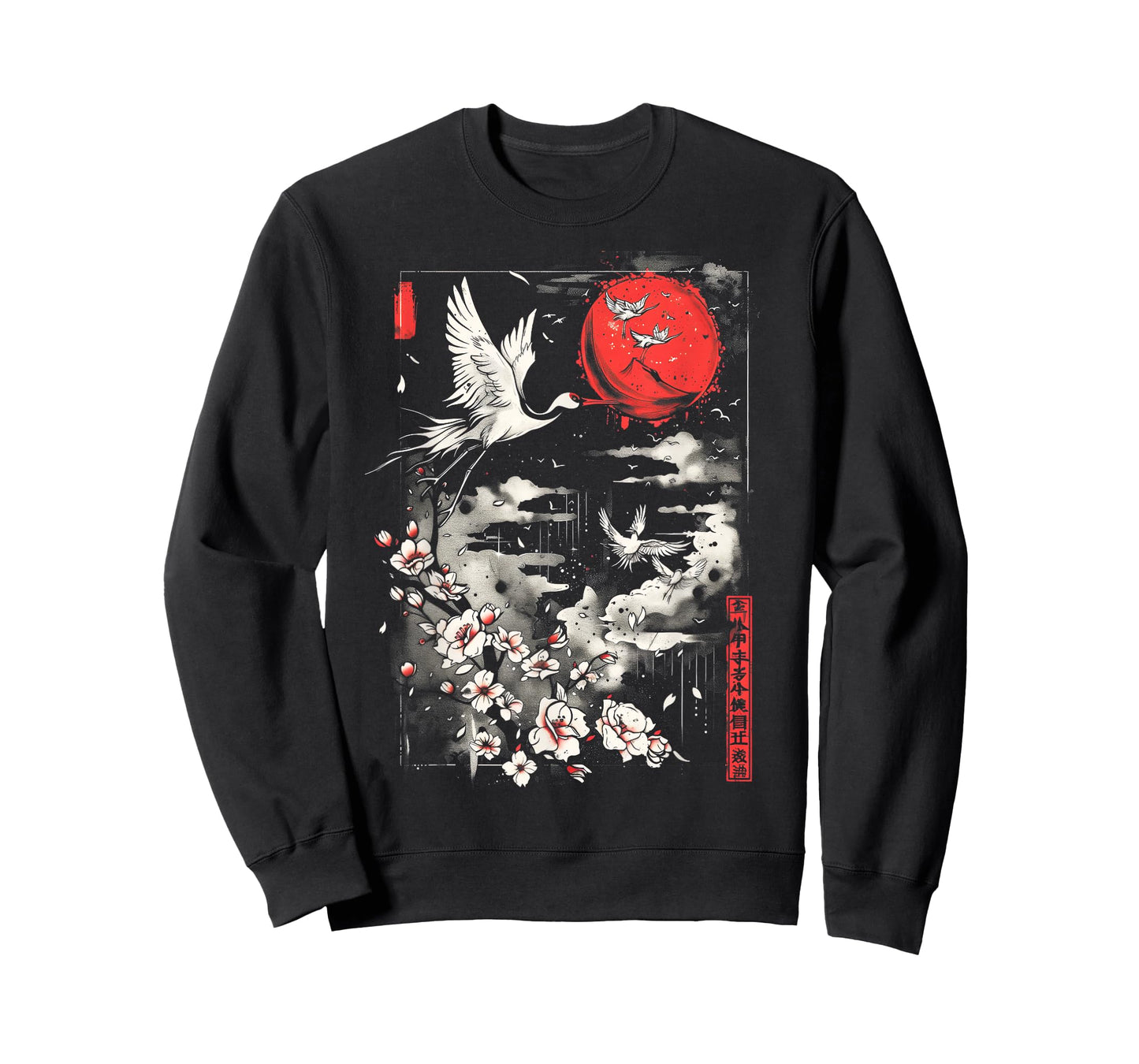 Anime Japanese Goth Cyberpunk City Peace Harmony Nature Bird T-Shirt