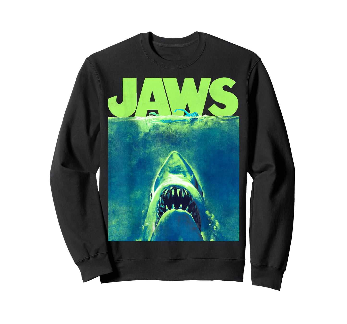 Jaws Surfacing Neon Poster Logo T-Shirt Small