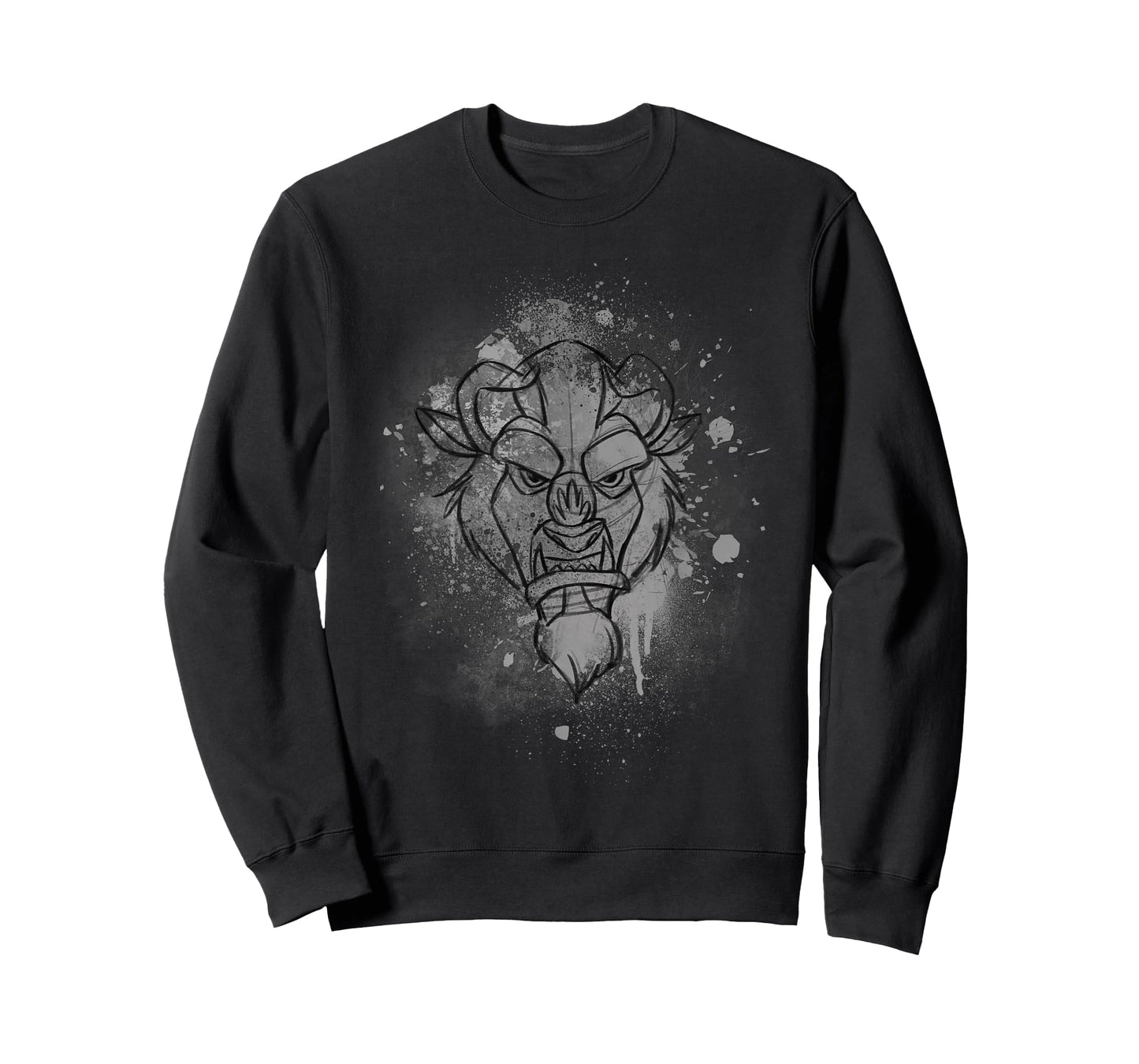 Disney Beauty And The Beast Ink Splatter Beast T-Shirt