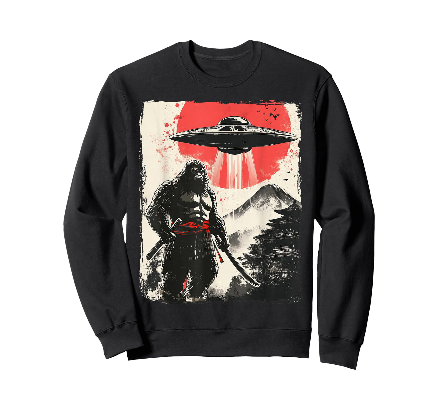 Bigfoot Samurai UFO Japan T-Shirt