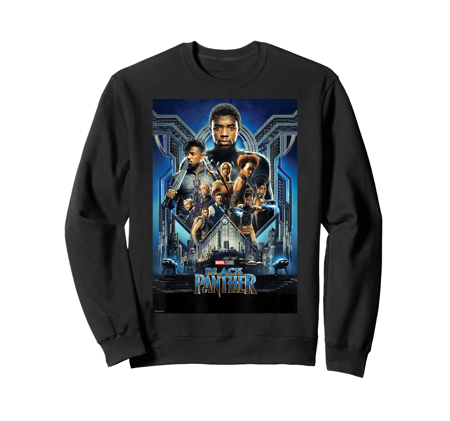 Marvel Studios Black Panther Movie Poster T-Shirt Small