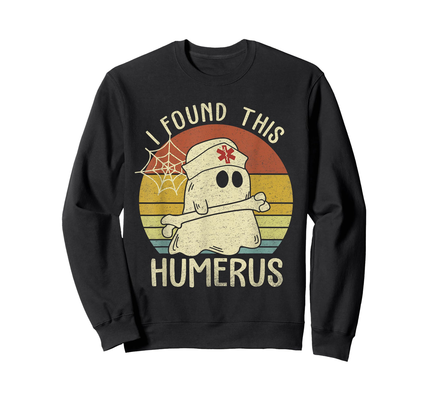 I Found This Humerus Halloween Nurse Nursing Ghost Humorous T-Shirt