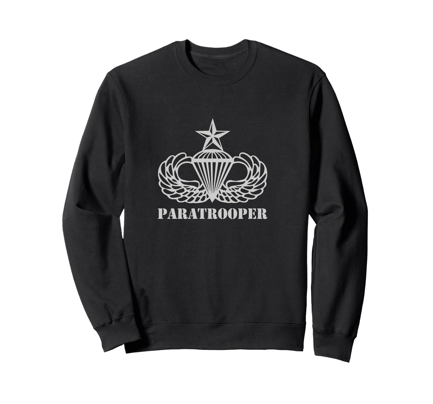 Airborne Senior Parachutist Paratrooper Gray Long Sleeve T-Shirt