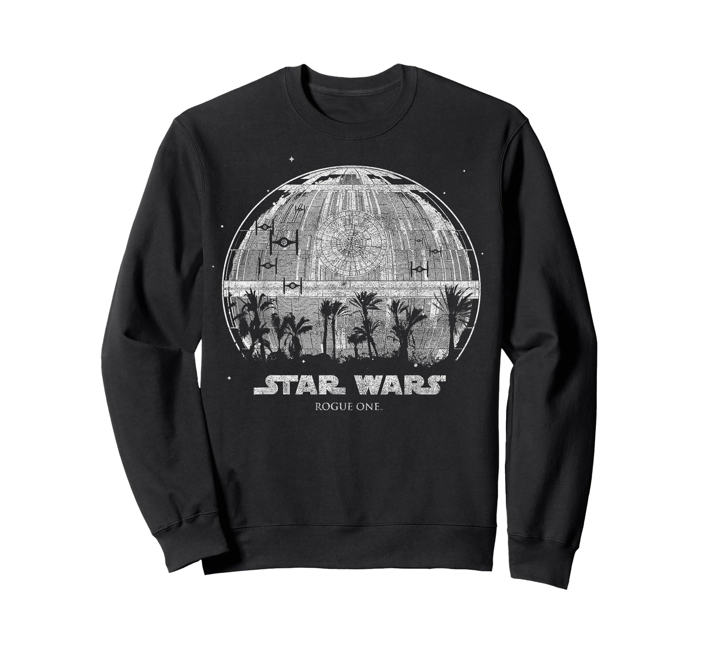 Star Wars Rogue One Palm Tree Death Star Graphic T-Shirt T-Shirt