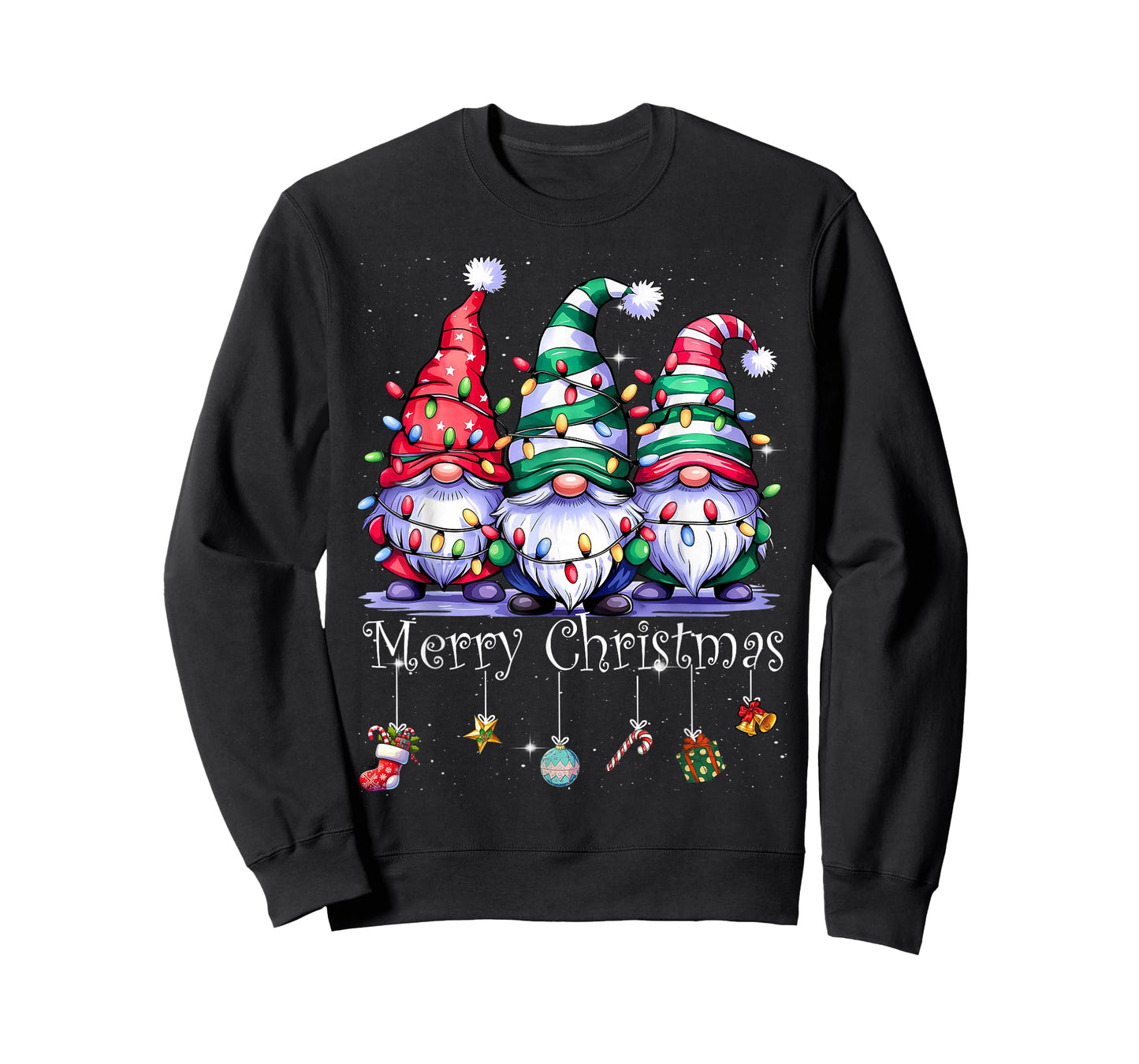 Cute Gnomes Merry Christmas Light Family Gnome Xmas Matching T-Shirt