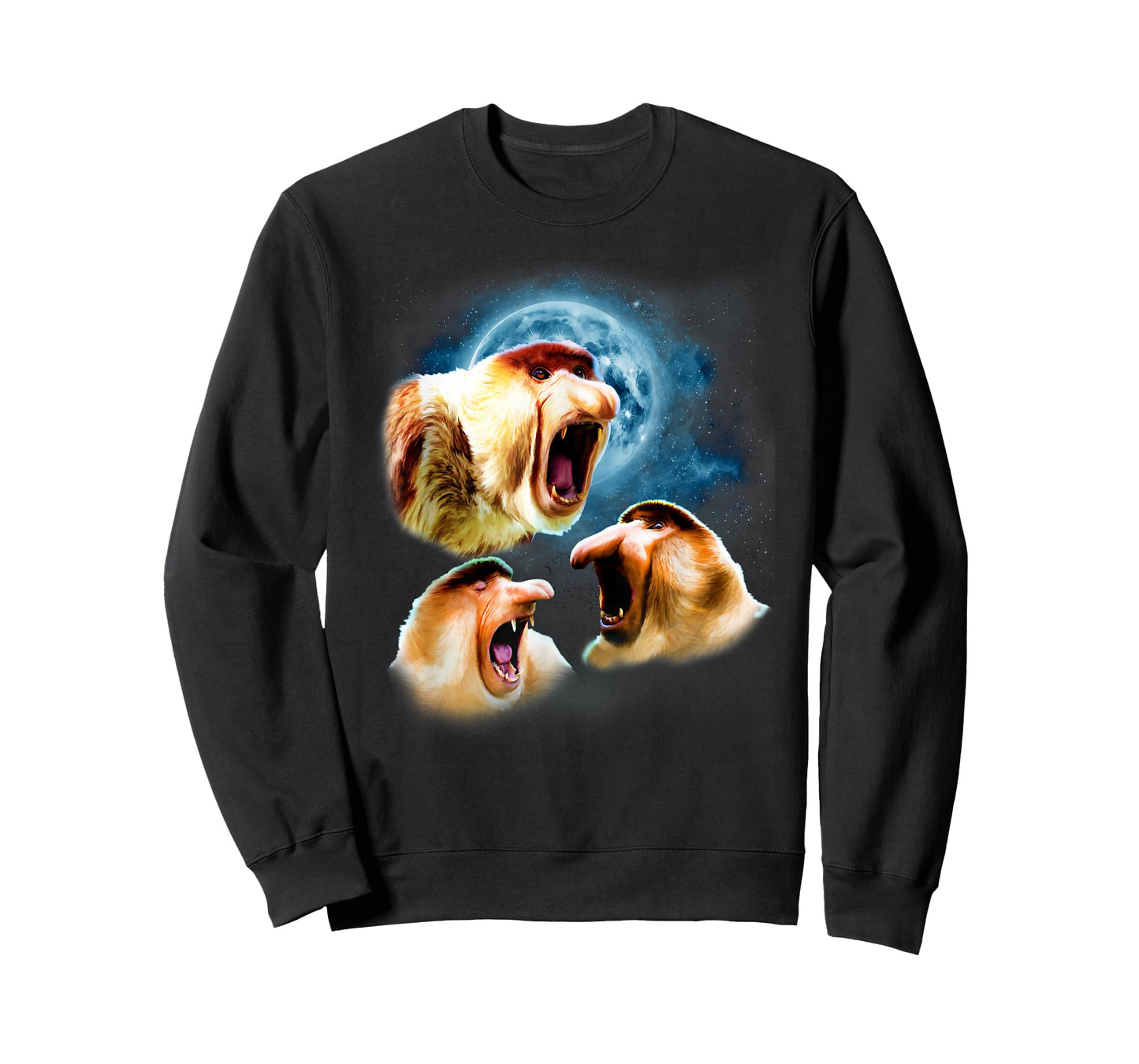 Howling at the Moon Shirt - Funny Proboscis Monkey T-Shirt