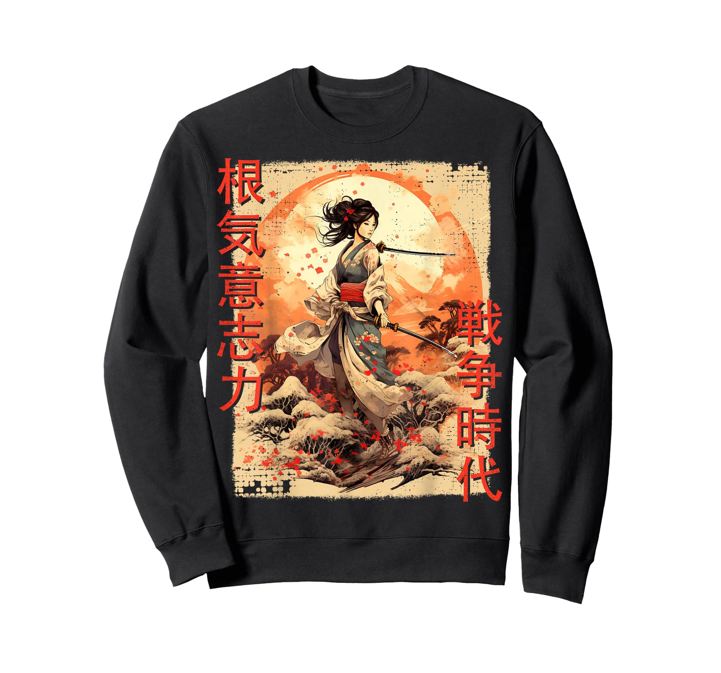 Samurai Woman Warrior Japanese Ninja Woman Kawaii T-Shirt
