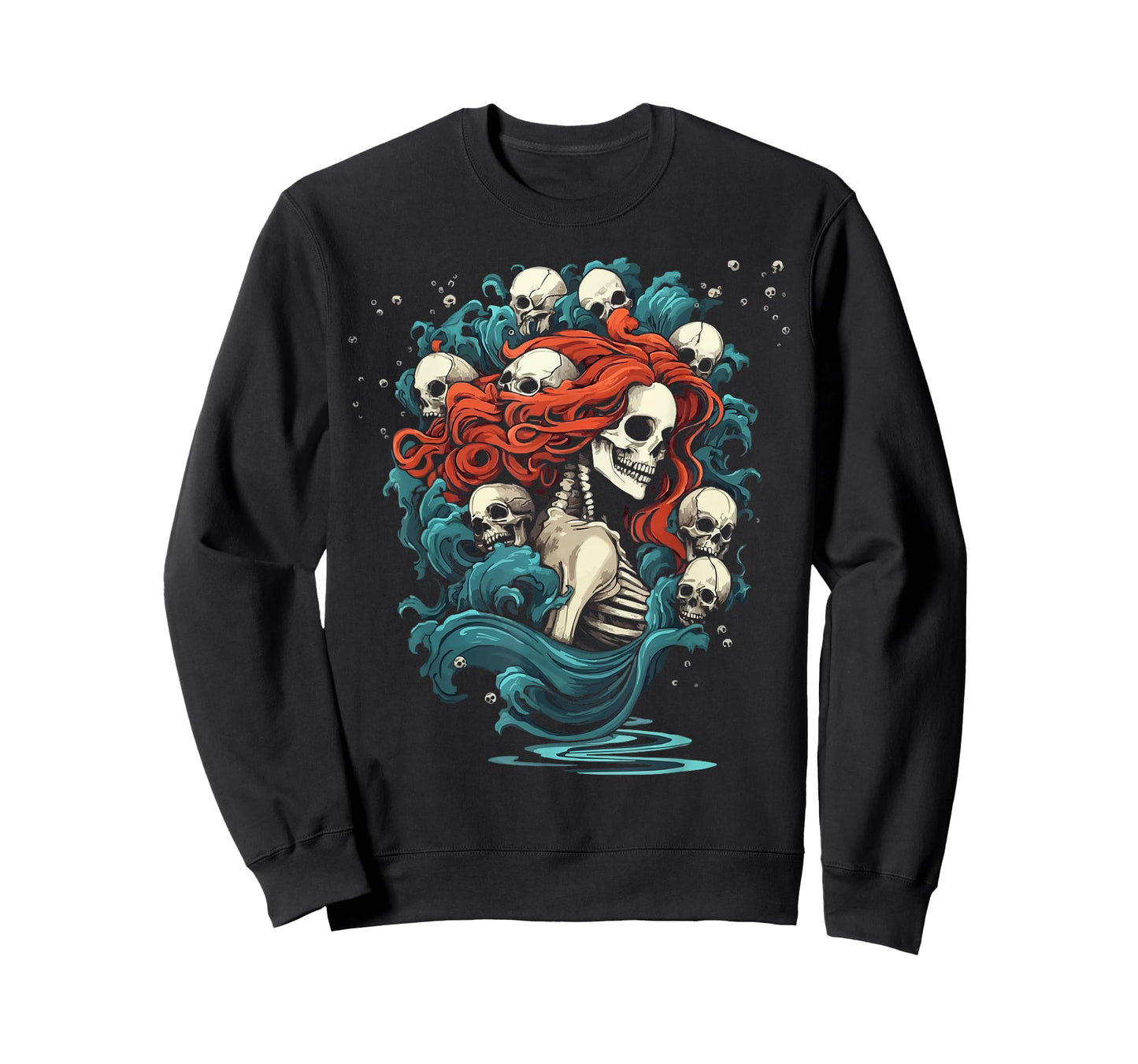 Zombie Mermaid Halloween Costume Spooky Trick Or Treat T-Shirt