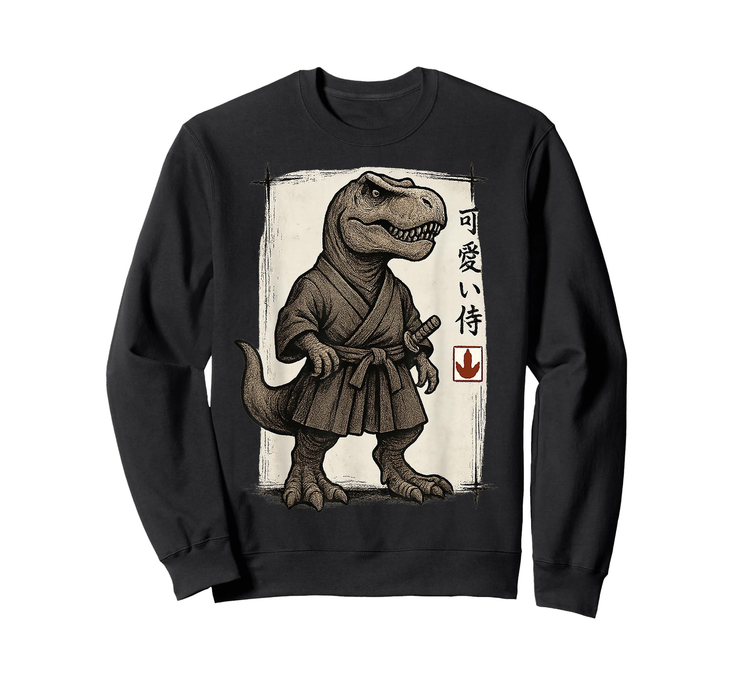 Samurai T Rex Japanese Art Anime Funny Gifts Men Women Kid T-Shirt