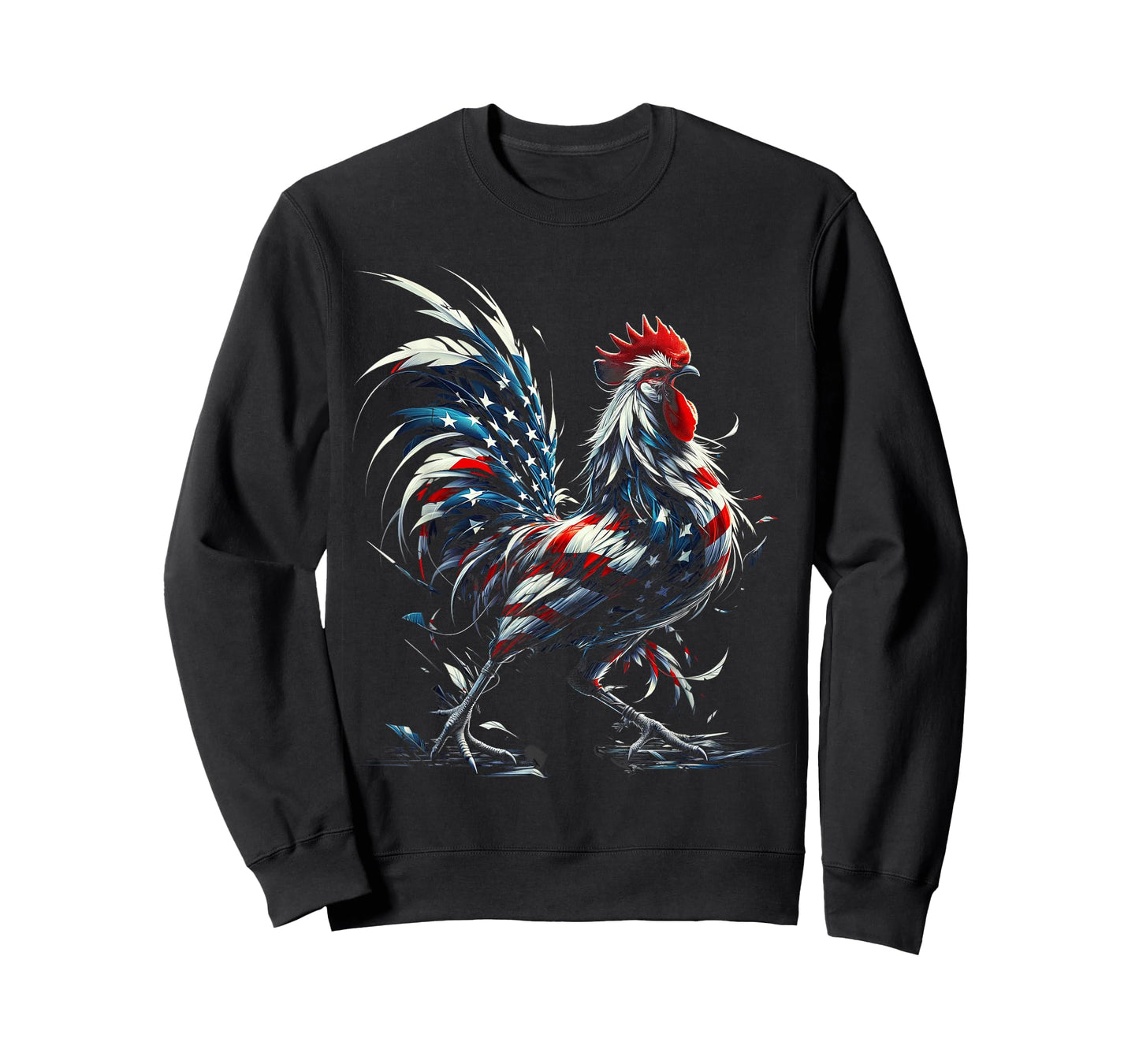 American Flag Rooster Chicken 4th of July Animal T-Shirt