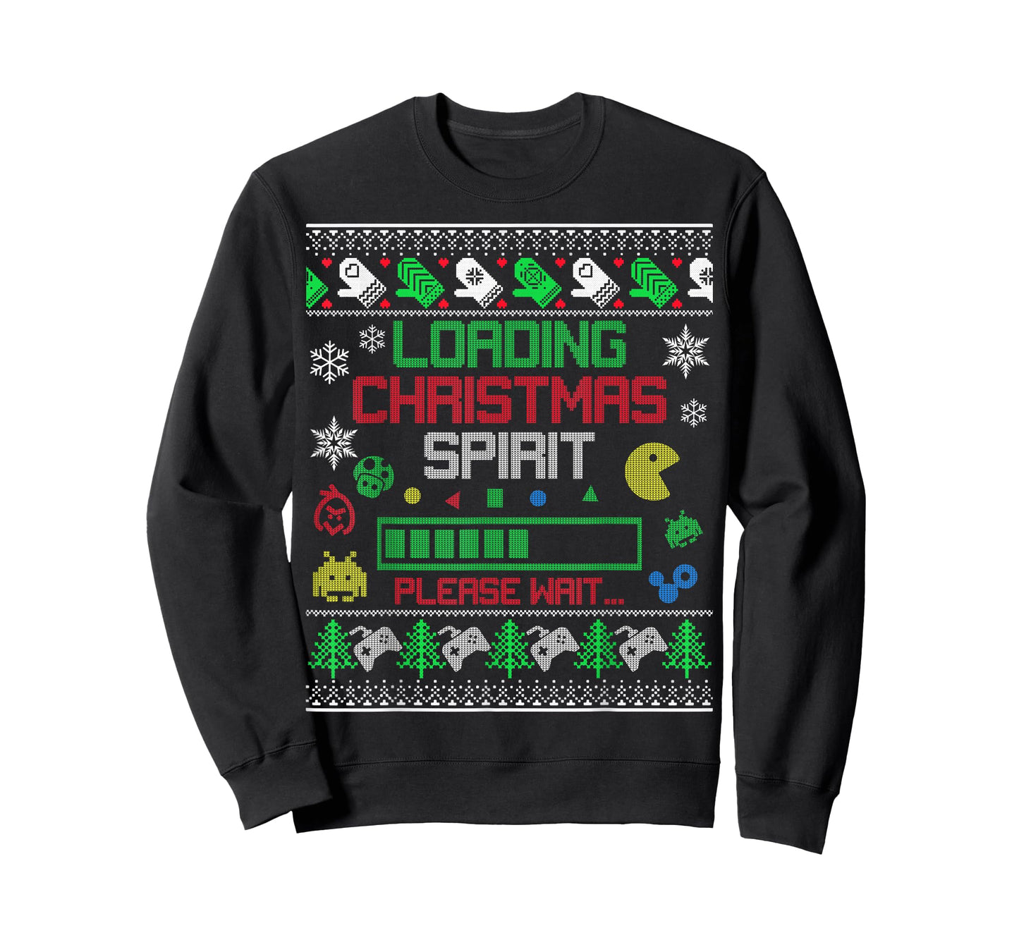 Christmas Gaming - Loading Christmas Spirit for Gamer Ugly T-Shirt