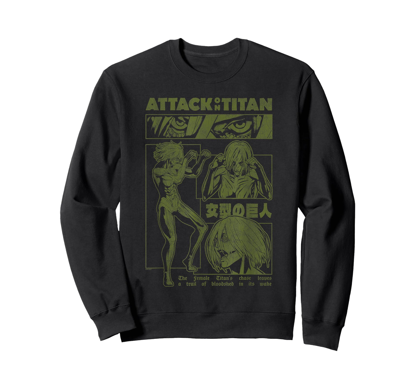 Attack on Titan Female Titan Distressed Collage Anime T-Shirt