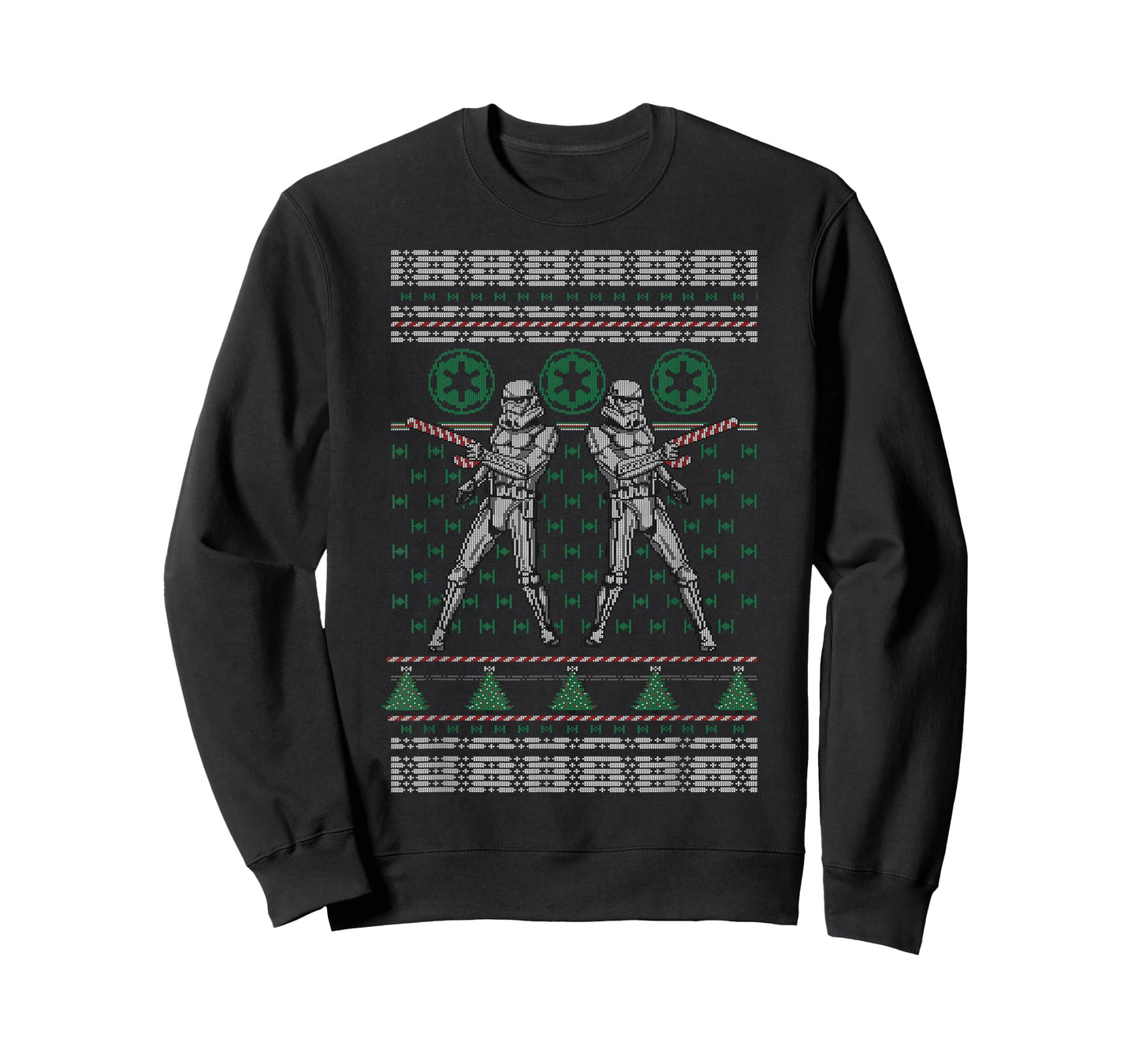 Star Wars Troopers Candy Cane Christmas Graphic T-Shirt T-Shirt