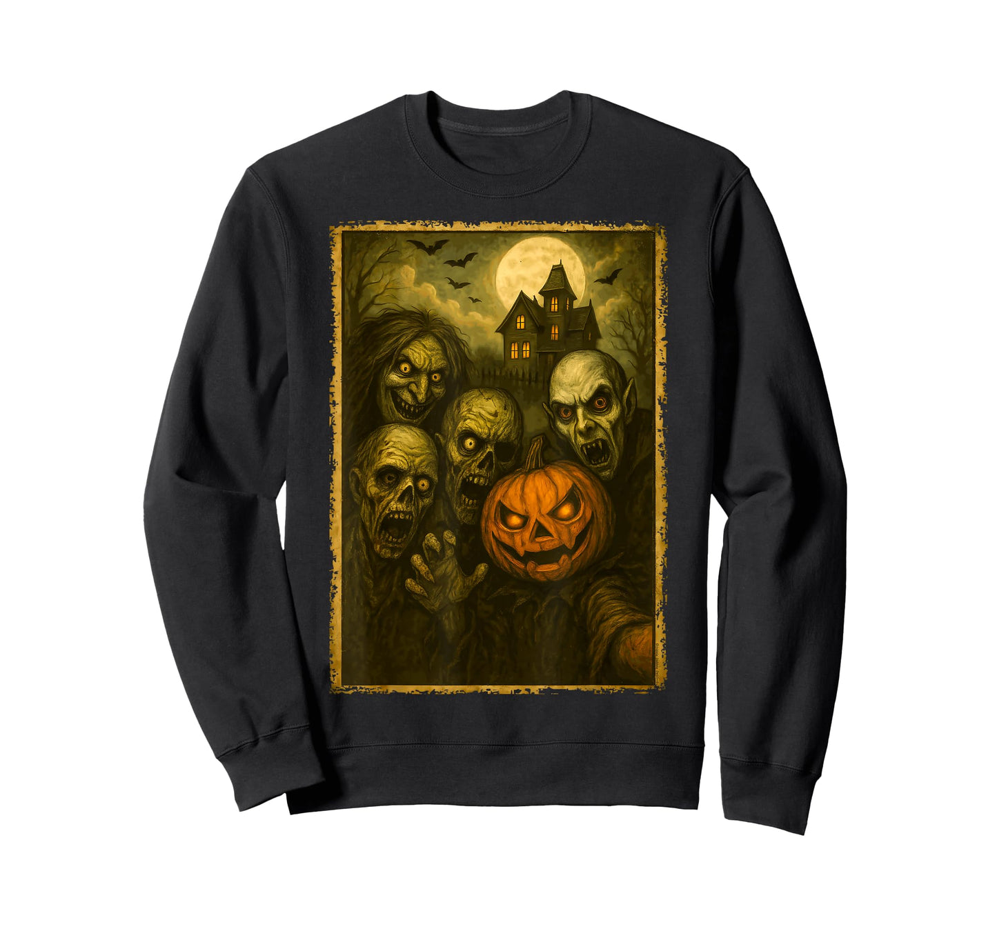 Monsters Group Selfie Meme Funny Halloween T-Shirt