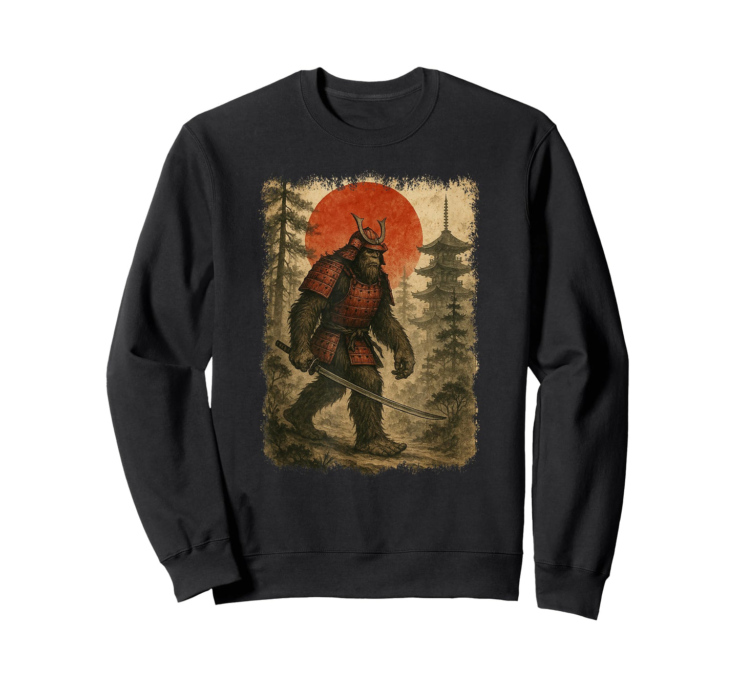 Samurai Bigfoot | Vintage Japanese Warrior & Art, Samurai T-Shirt