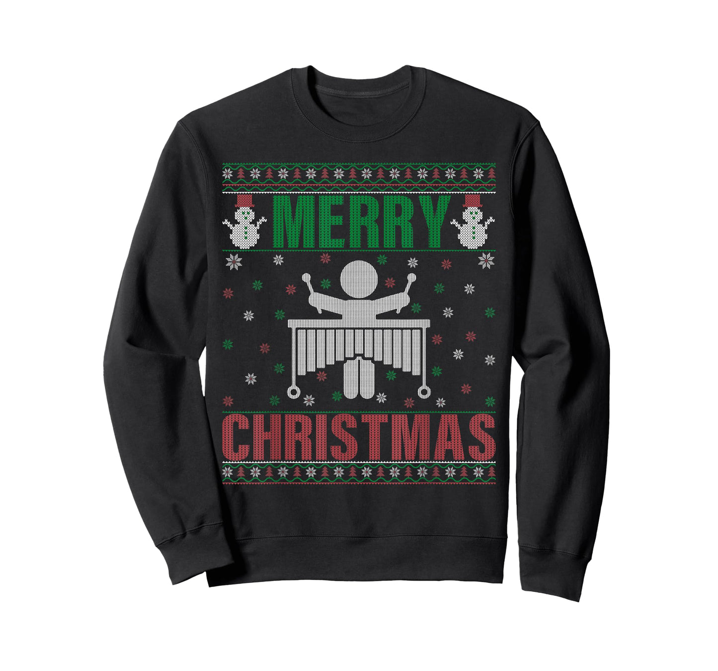Family Xmas Pajamas Matching Marimba Player Ugly Christmas T-Shirt