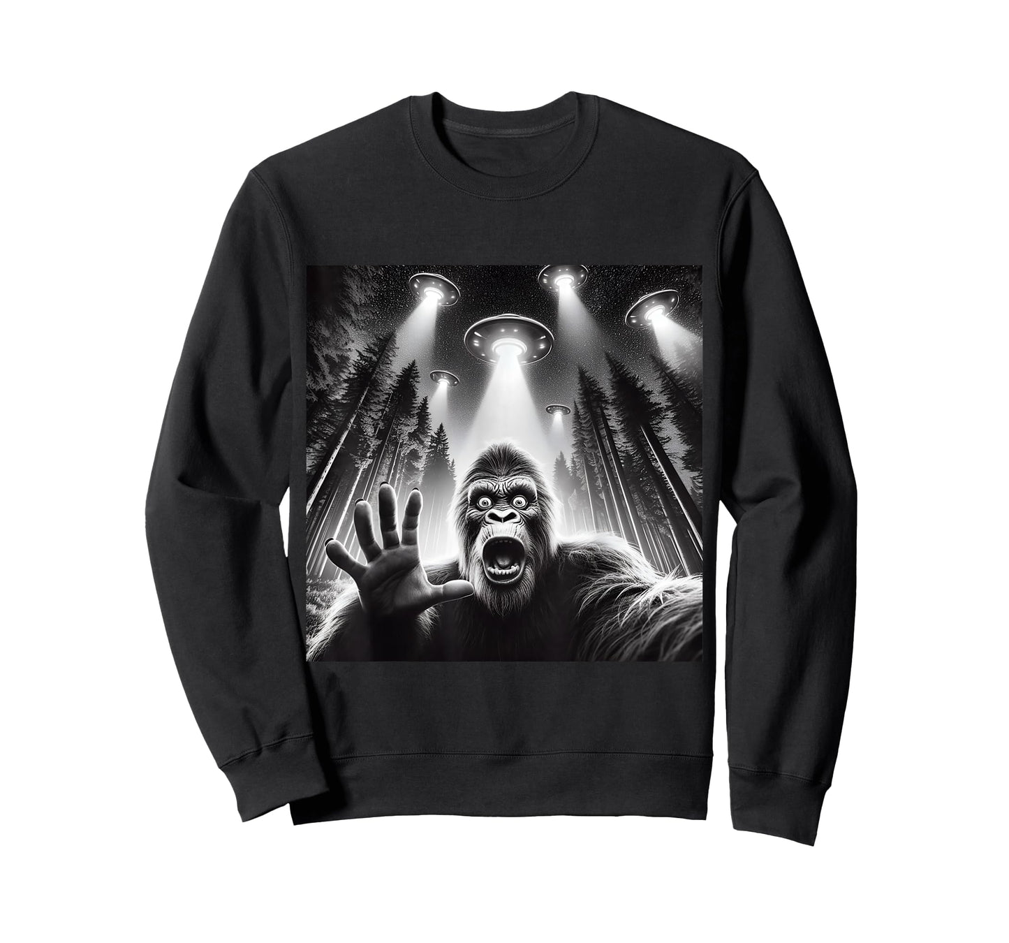 Cool Sasquatch Graphic Tee Men Funny Bigfoot T-Shirt