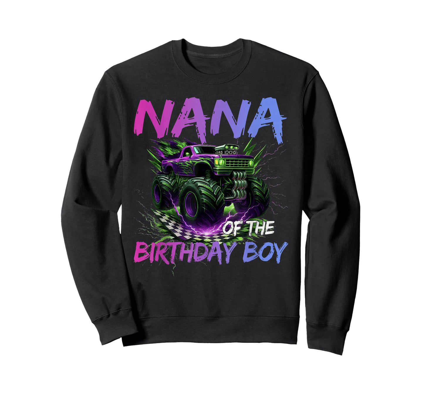 Nana of The Birthday Boy Monster Truck Birthday T-Shirt