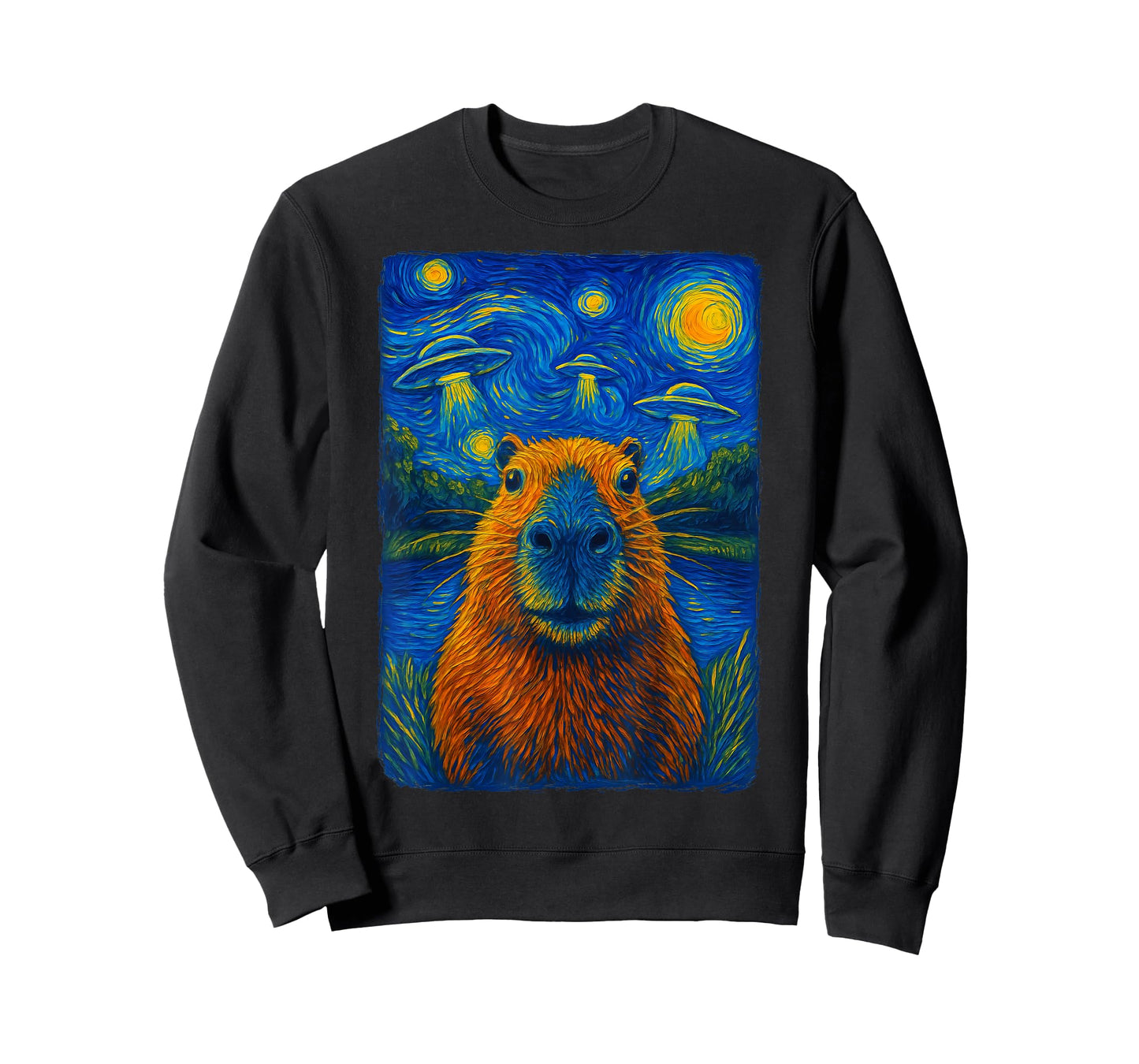 Capybara UFO Selfie Alien T-Shirt