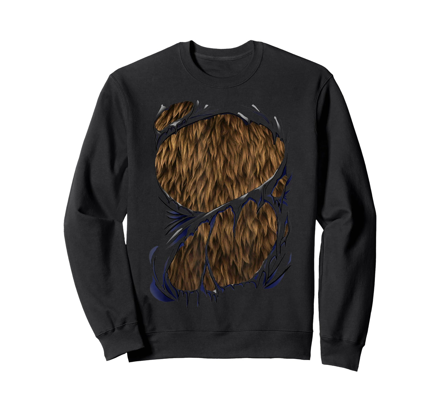 Werewolf Costume for Halloween Brown Fur Bear Beast Cosplay T-Shirt