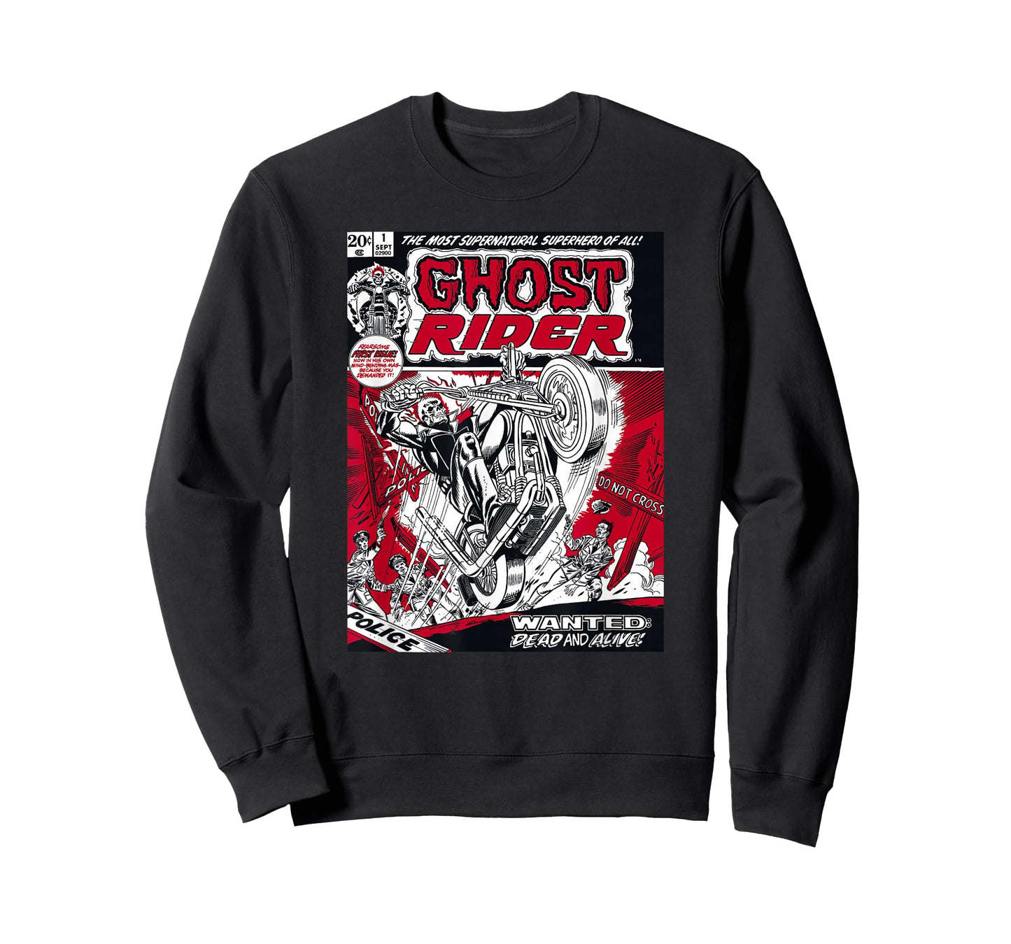 Marvel Ghost Rider Comic Book Cover Print T-Shirt Small