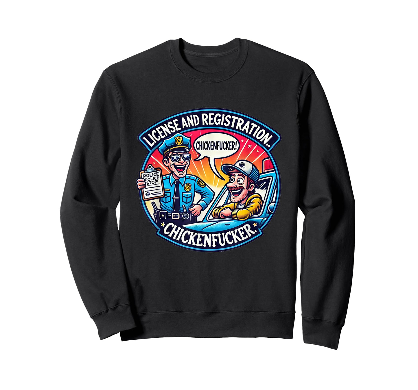 License Registration Chicken Fucker Super Funny Movie Quotes T-Shirt