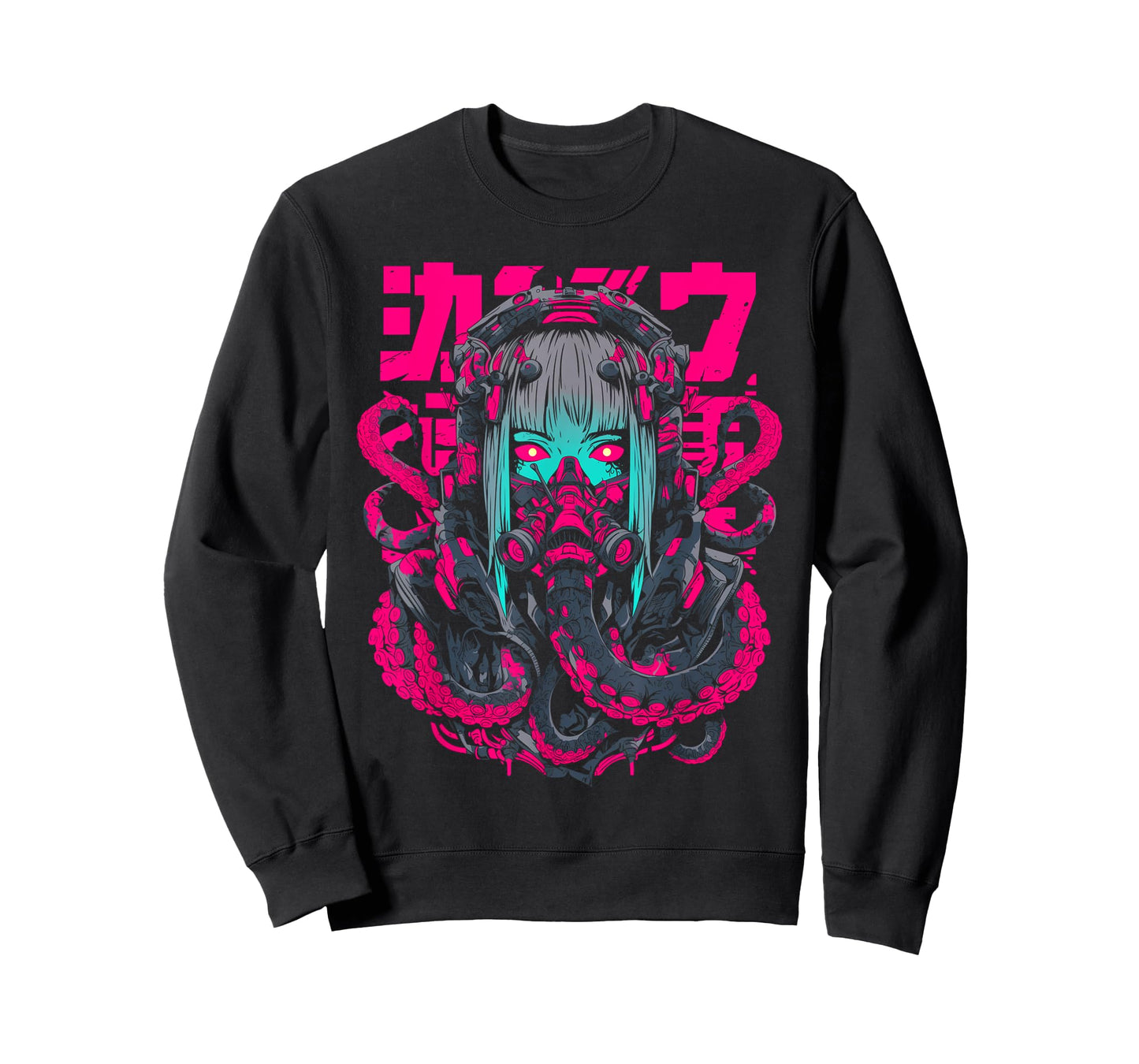 Cyberpunk Anime Girl Weirdcore Gothic Horror Manga Japanese T-Shirt