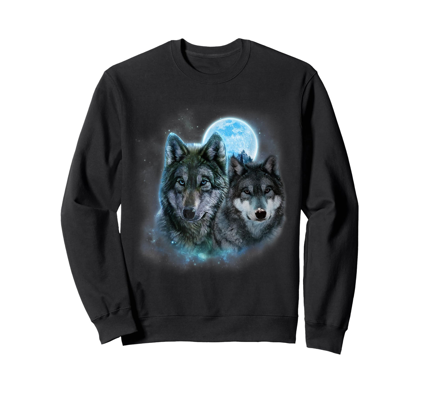 Two Wolves Howling In The Dark at the Moon Halloween Costume T-Shirt