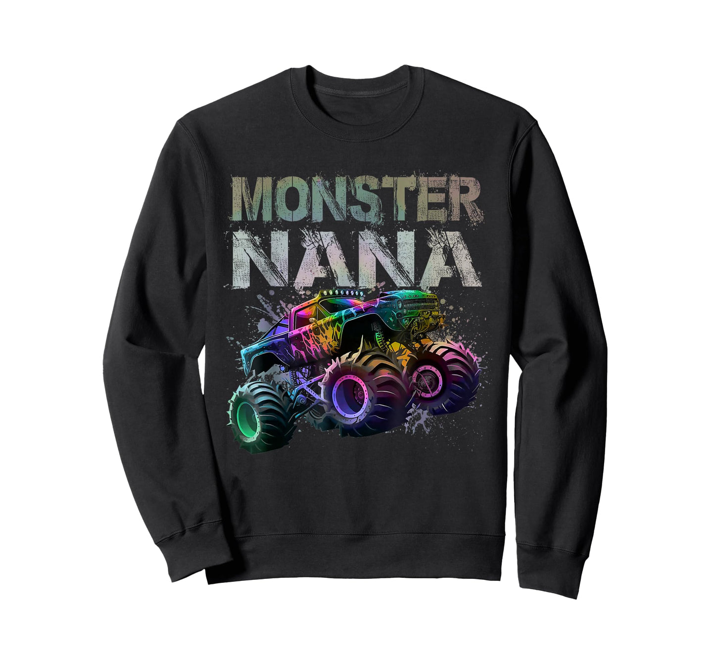 Monster Truck Nana Family Matching Monster Truck Tie Dye T-Shirt