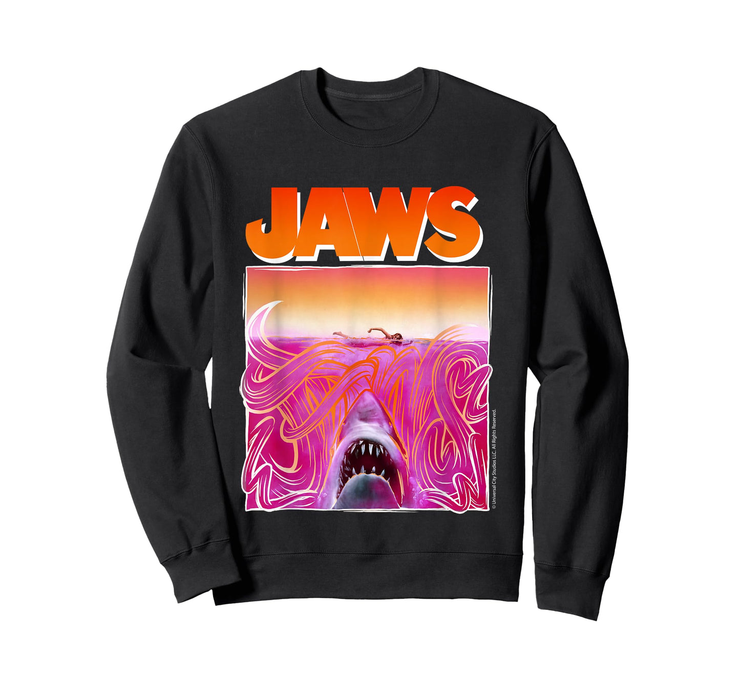 Jaws 2025 Retro Wave Shark Jaws Art T-Shirt