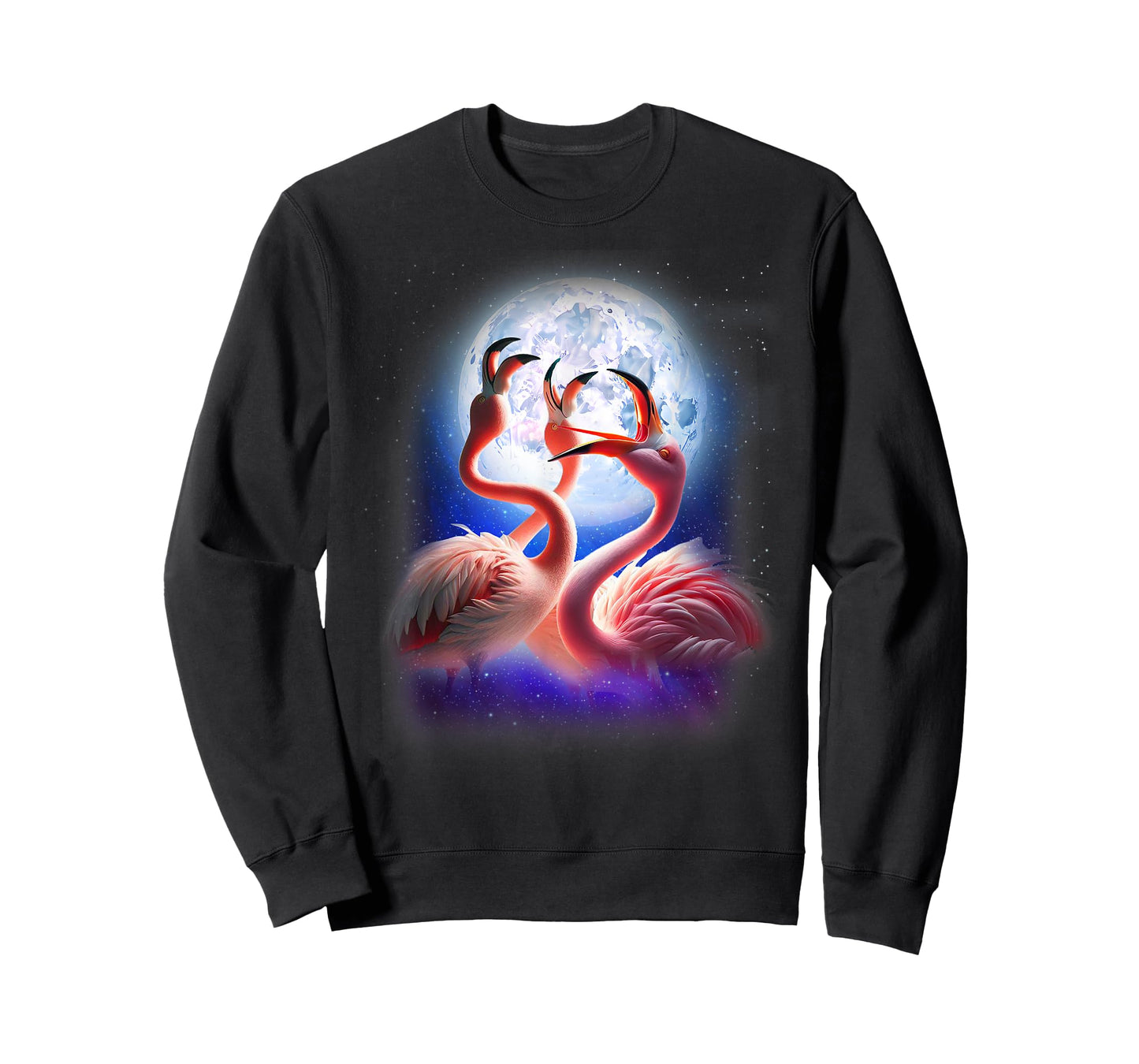 3 Flamingos Howling At The Moon Funny Pink Flamingo Lover T-Shirt
