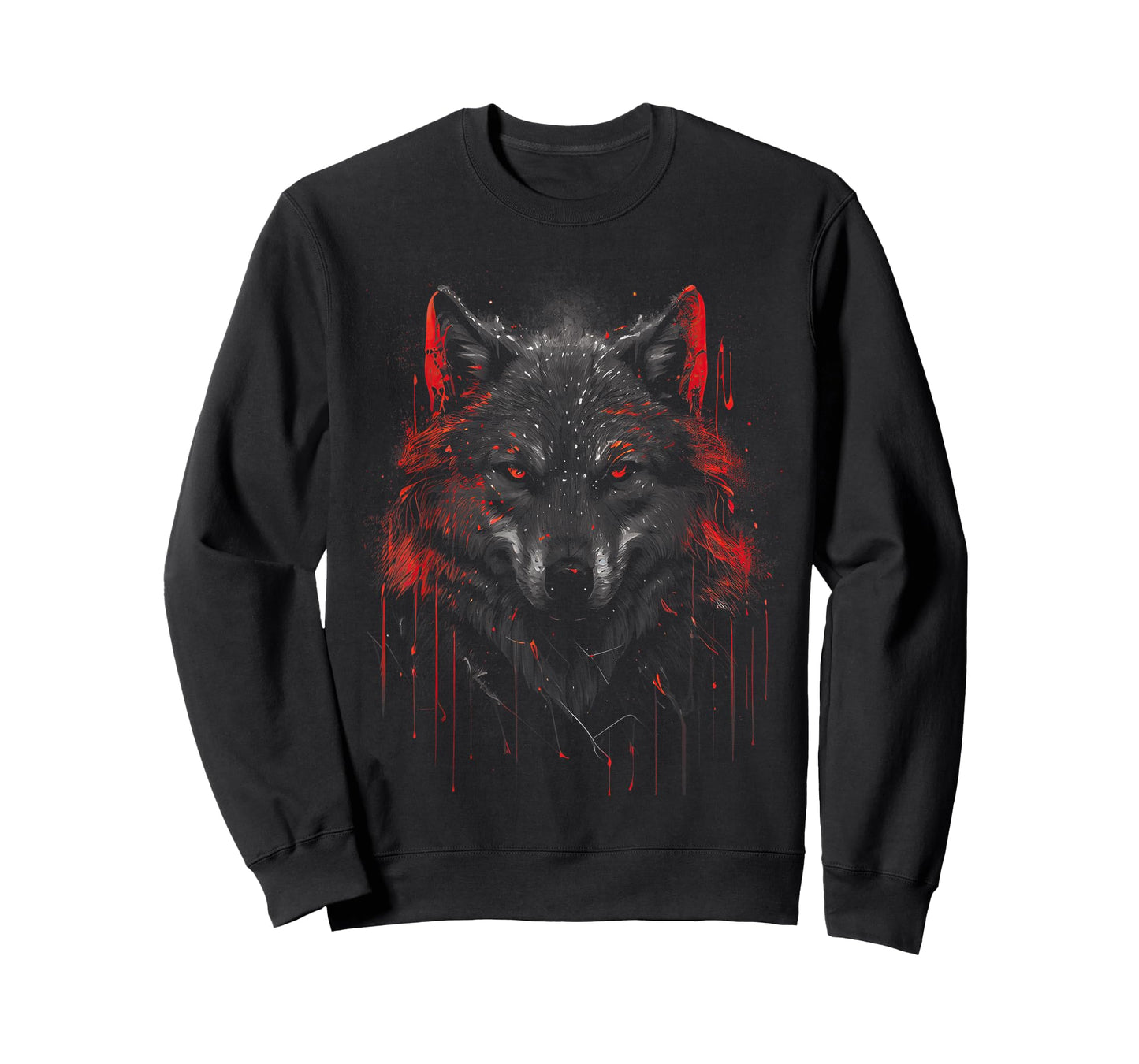 Wolf Dark Lone Moon Savage Mythical Wild Art T-Shirt