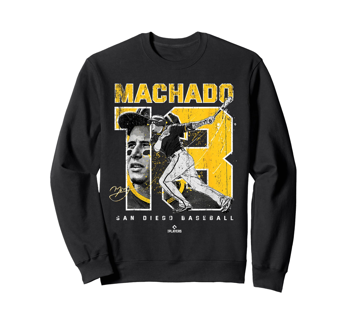Number and Portrait Manny Machado San Diego MLBPA T-Shirt