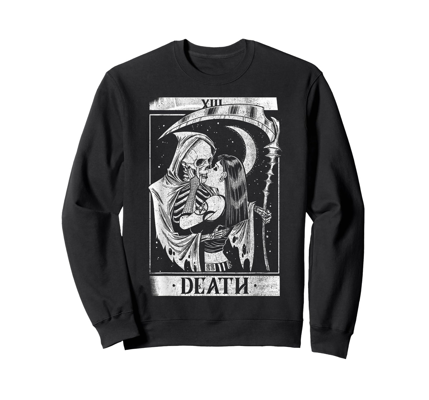 Blackcraft Vintage Death The Reaper Kiss Tarot Card T-Shirt