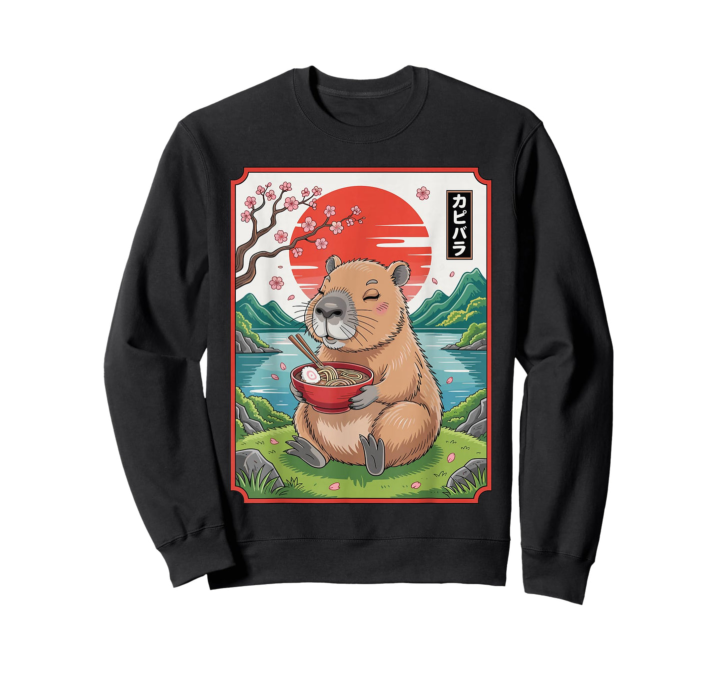 Kawaii Capybara Ramen Vintage Japanese Anime Lover Capy T-Shirt