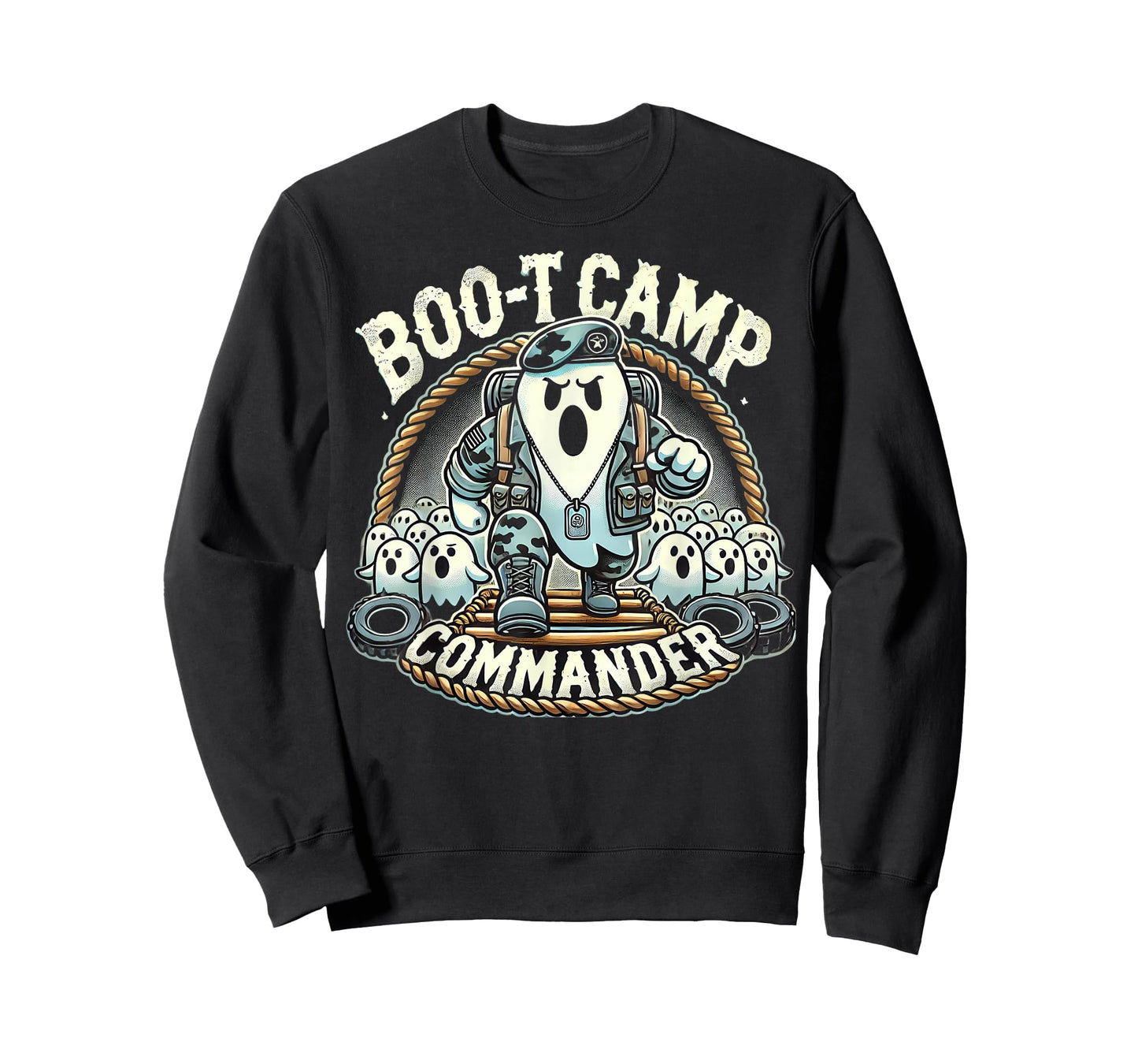 Boo-T Camp Commander Ghost Halloween Bootcamp T-Shirt