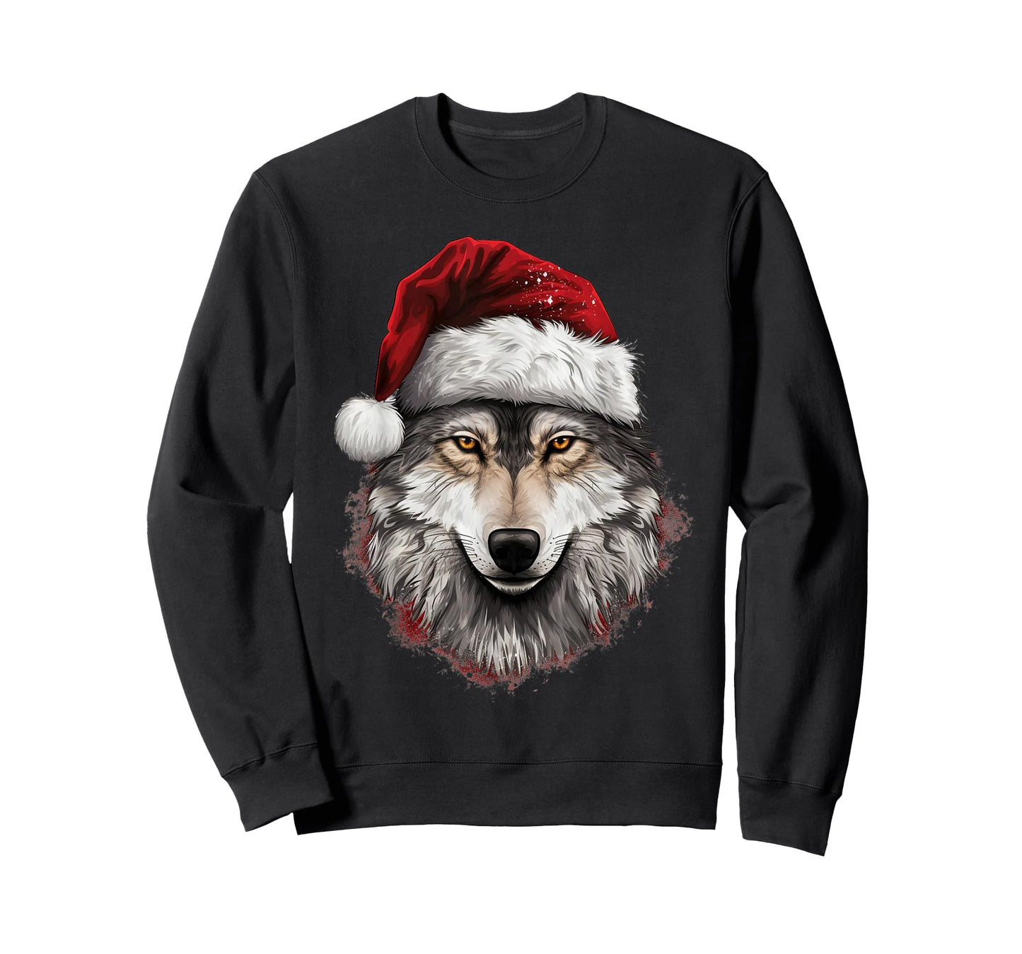 Wolf Christmas Funny Xmas Gift Animal Lovers Men Women Kids T-Shirt