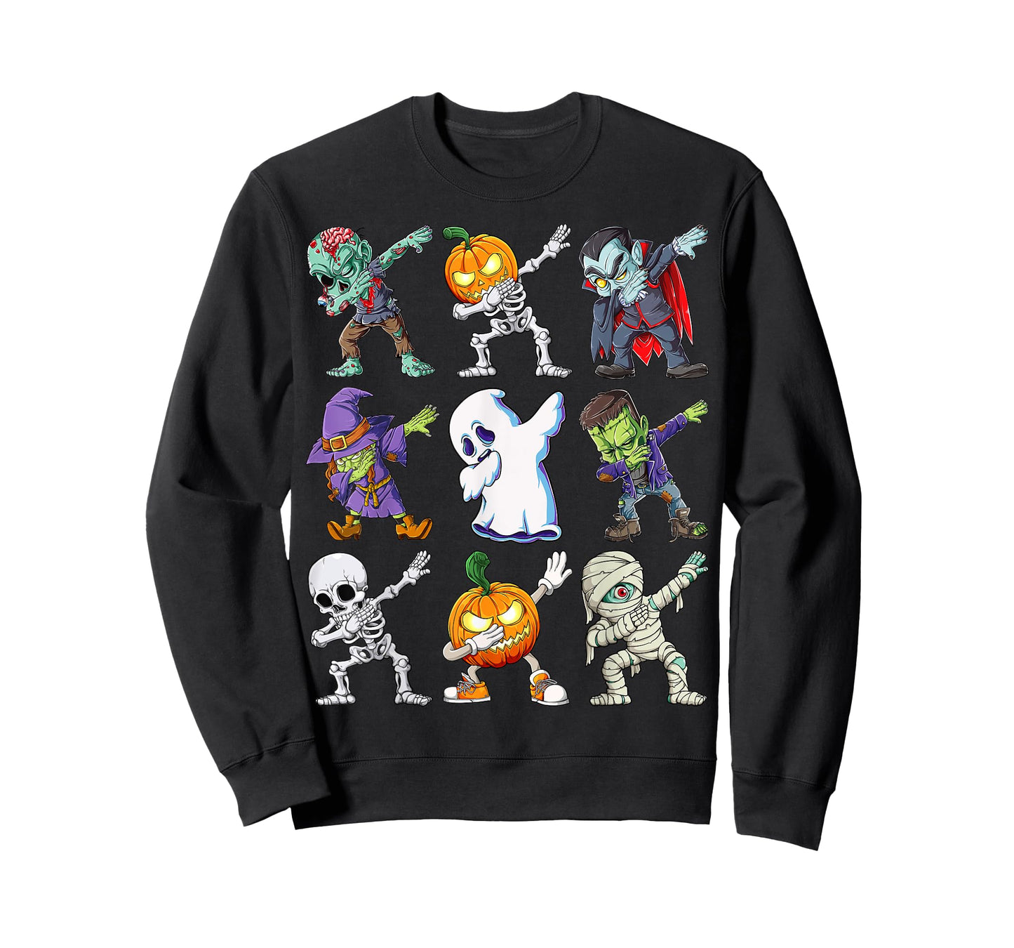 Dabbing Halloween Boys Skeleton Zombie Scary Pumpkin Mummy T-Shirt