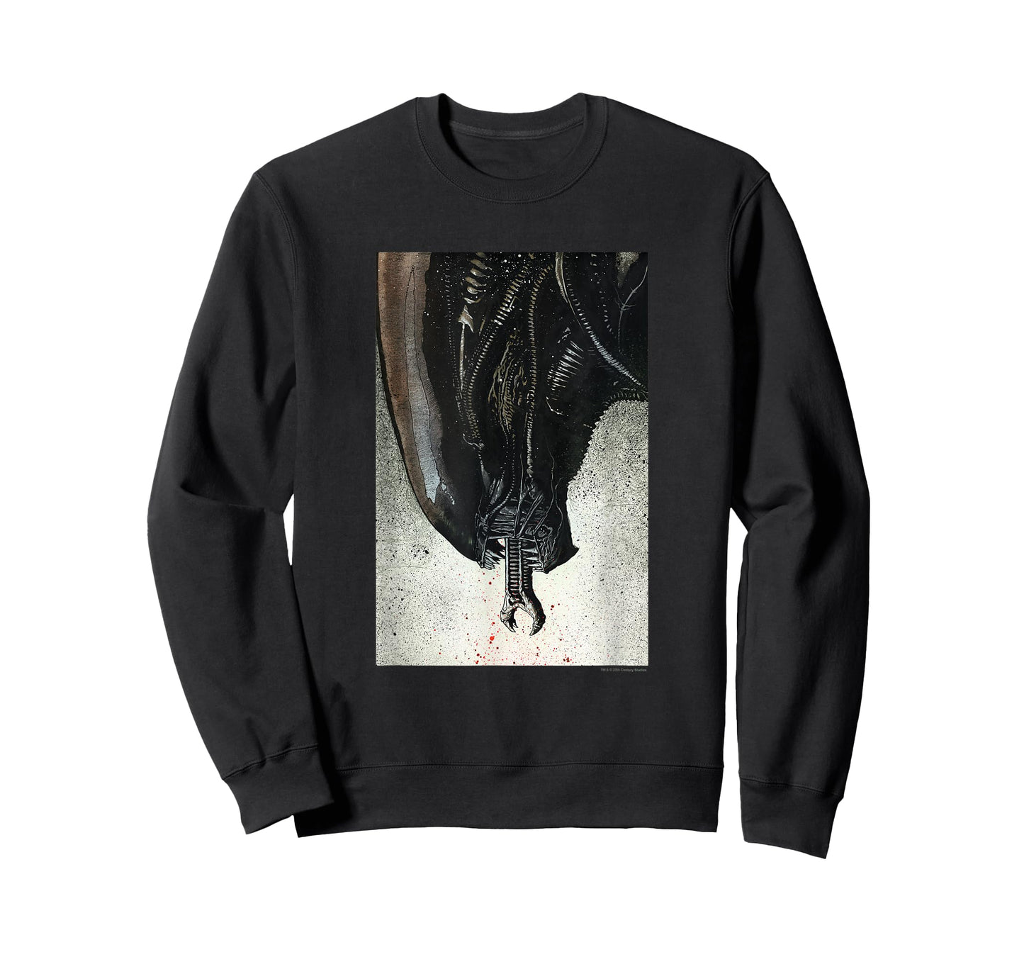Aliens Iconic Xenomorph Big Head Paint Splatter Big Portrait T-Shirt