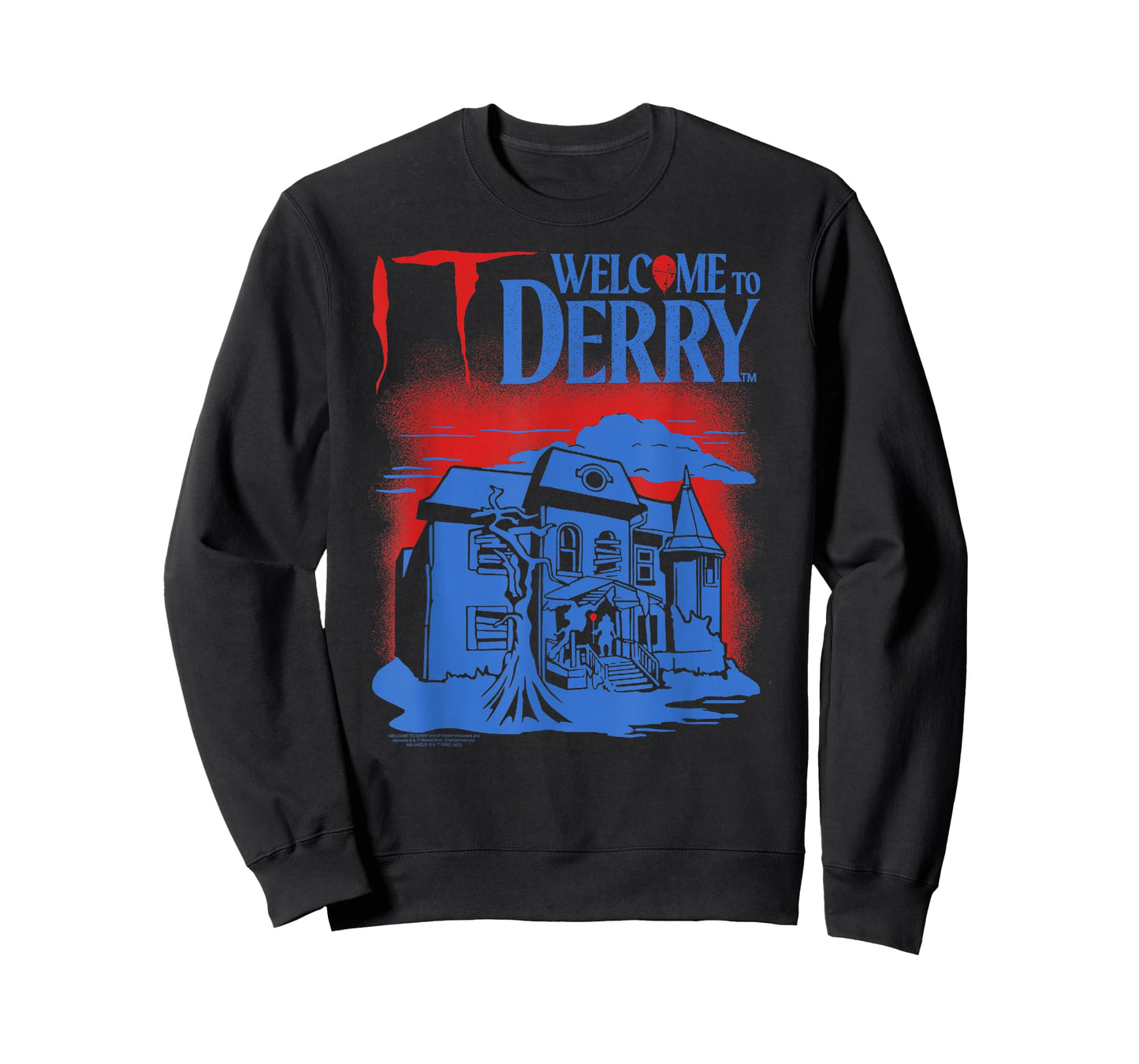 IT: Welcome to Derry Haunted House with Logo Horror TV Show T-Shirt